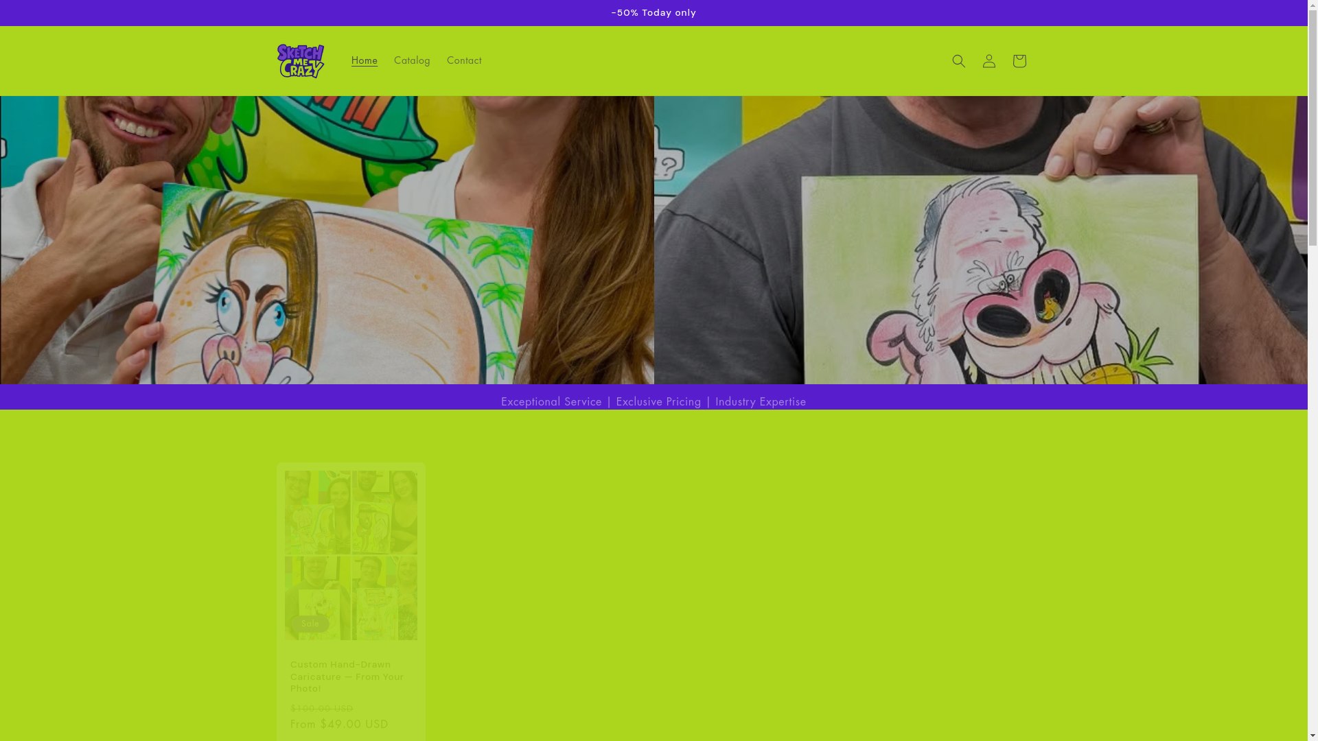 website screenshot of https://sketchmecrazy.com/