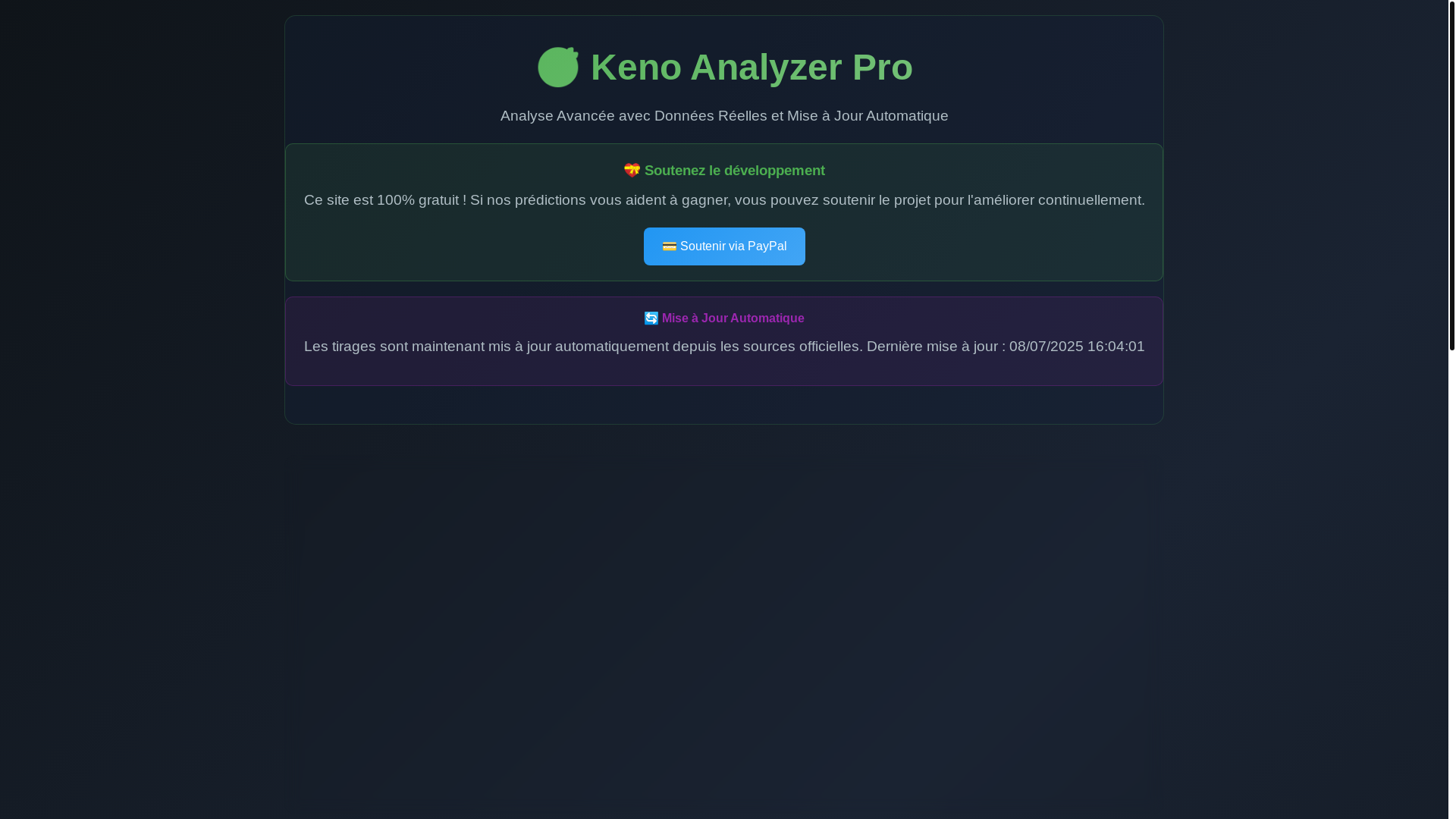 website screenshot of https://kenopredictionia.fr/