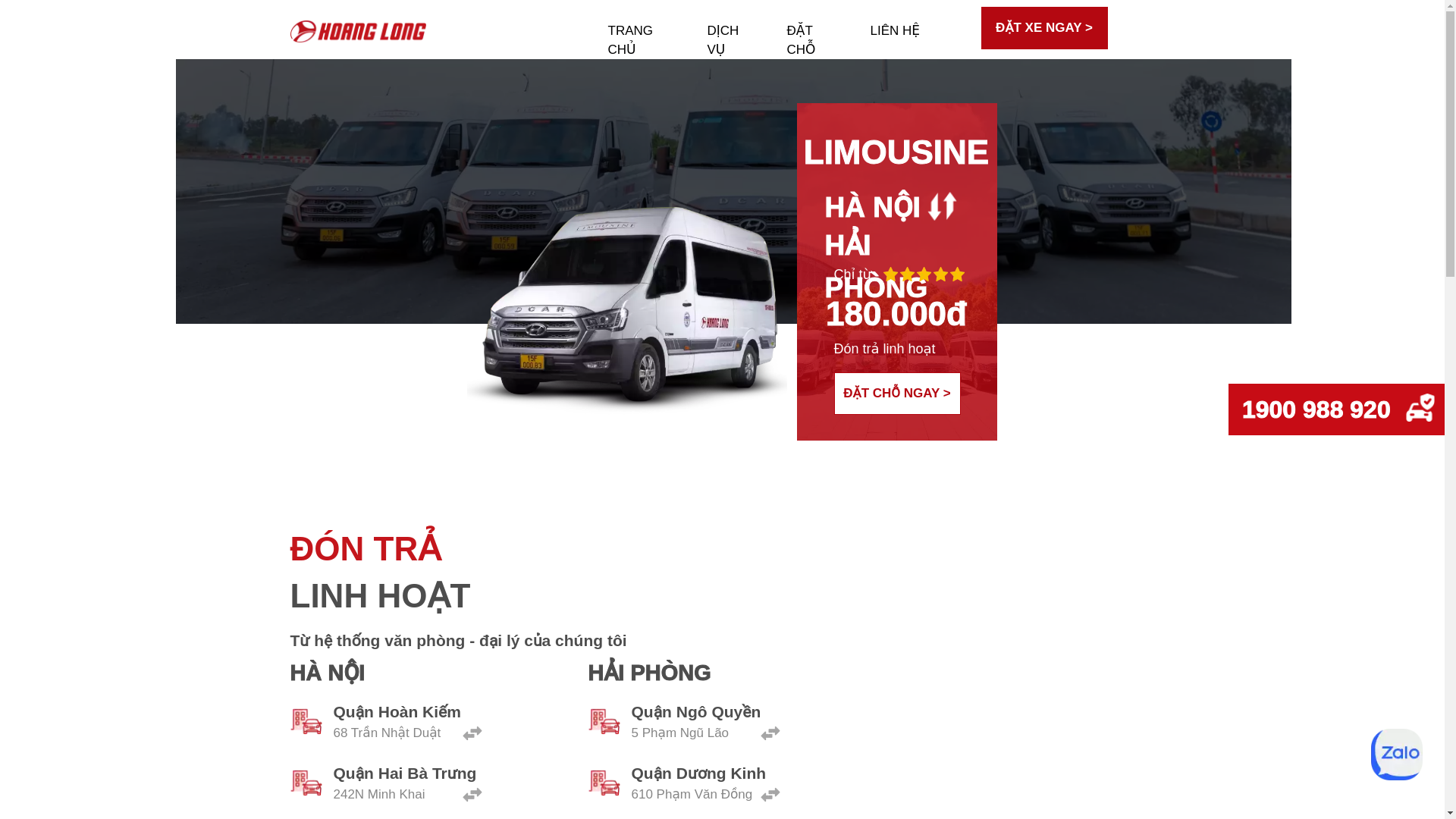 website screenshot of https://limousinehp-hoanglong.asia/