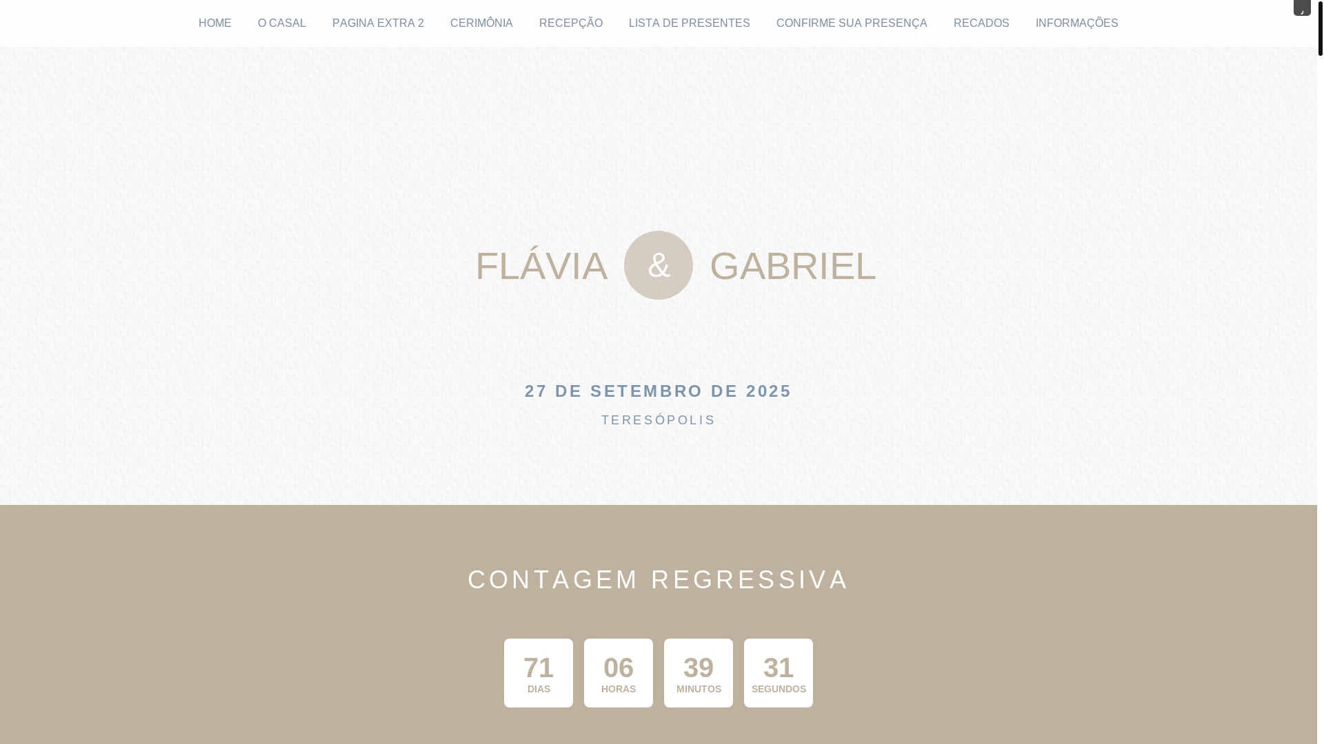 website screenshot of https://flavia-gabriel.com.br/
