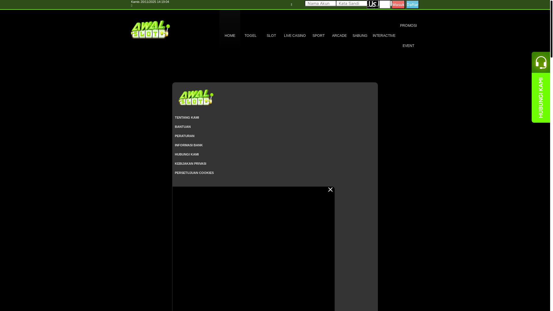 website screenshot of https://awalslot26.sbs/