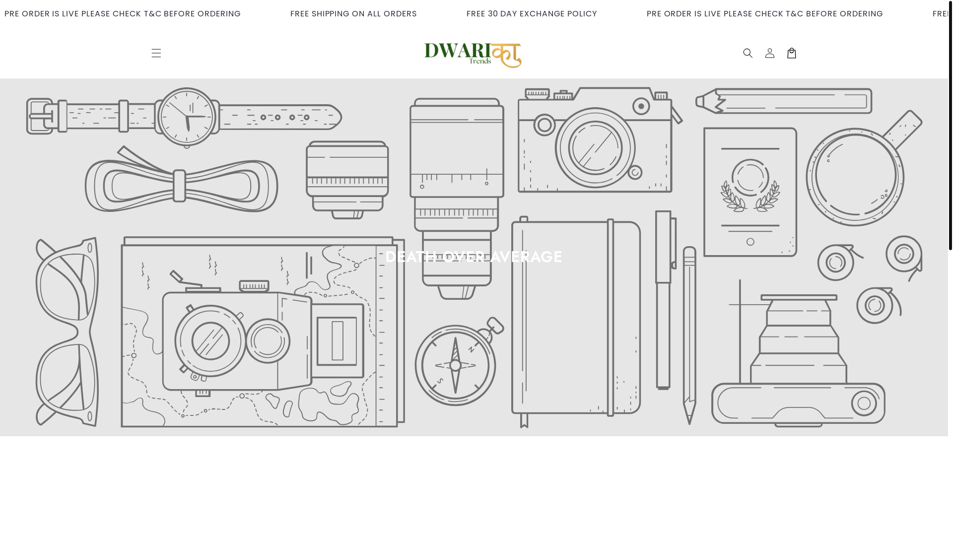 website screenshot of https://dwarikatrends.in/