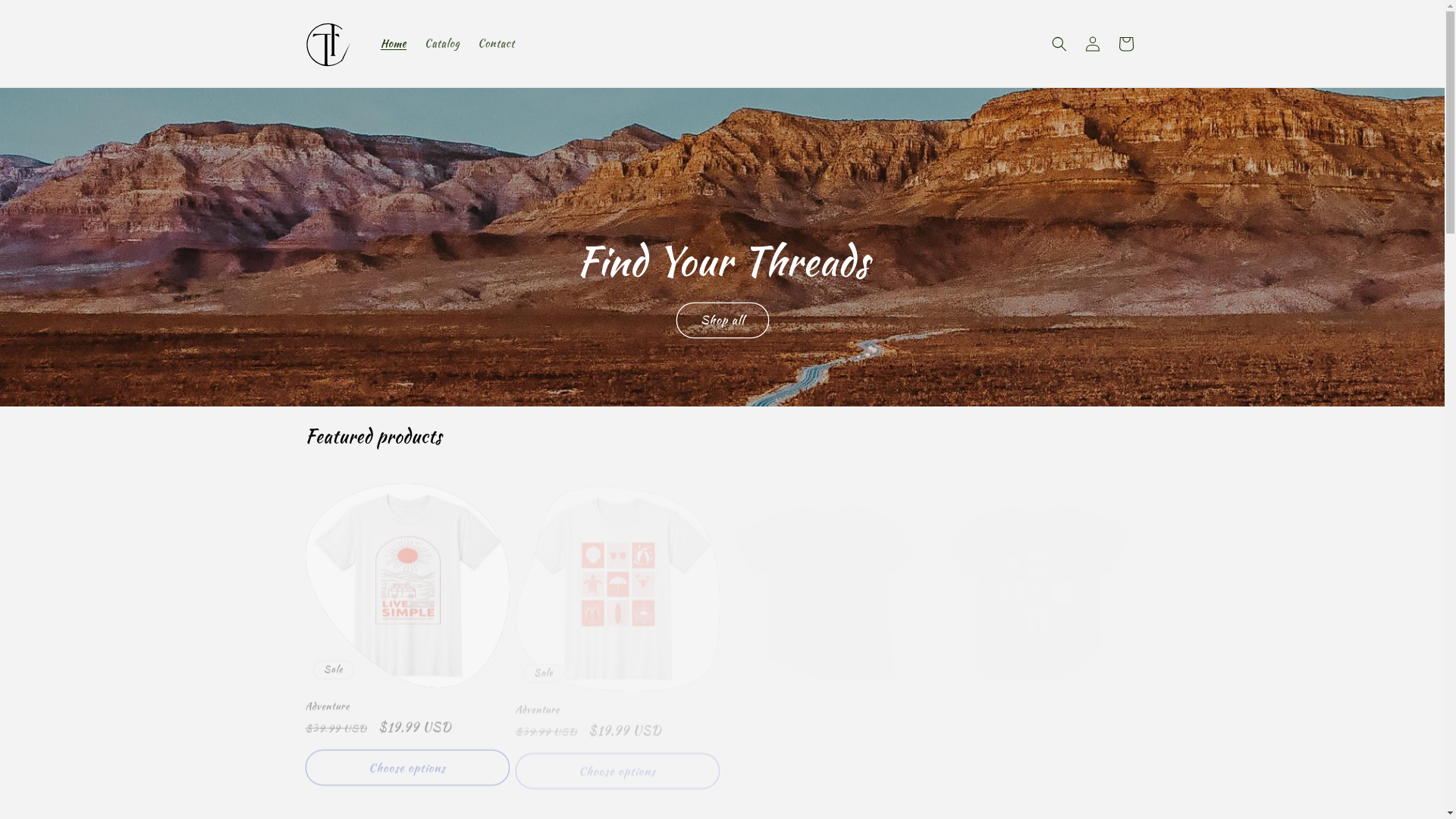 website screenshot of https://shopthreadedtheory.com/