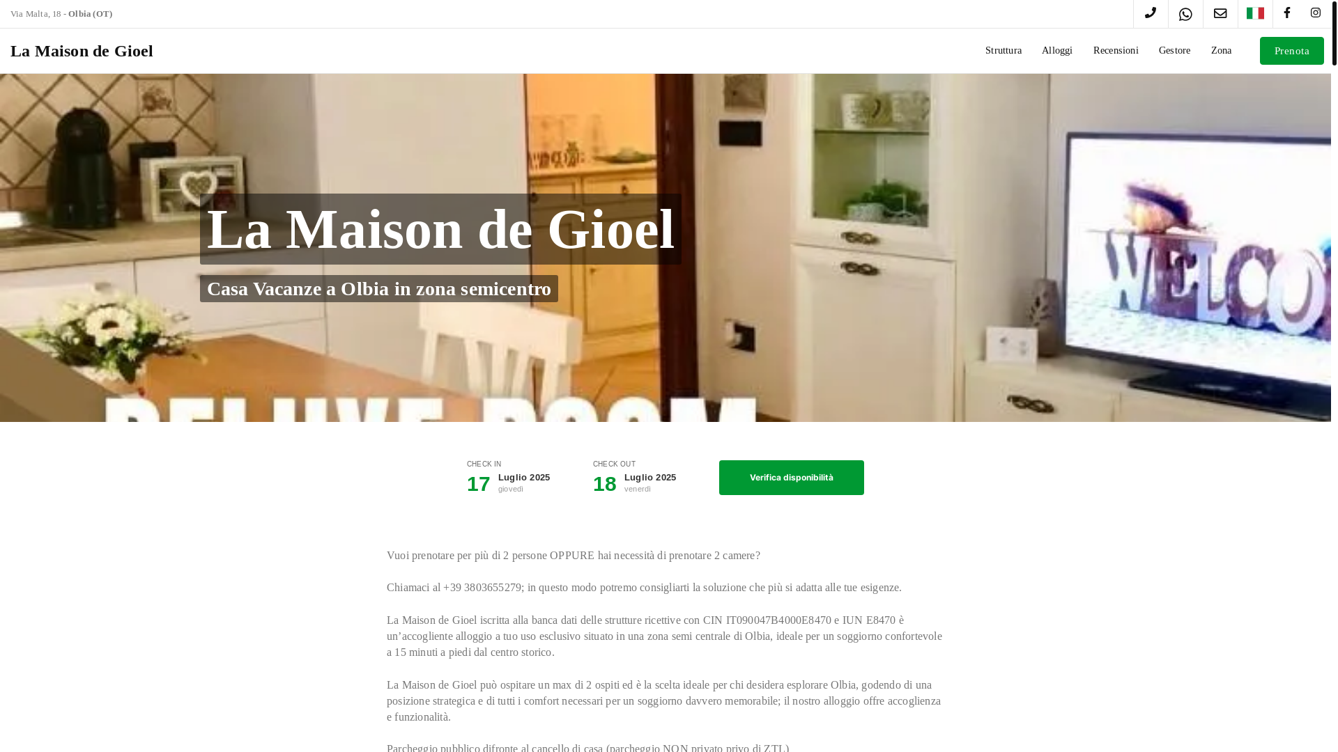 website screenshot of https://lamaisondegioel.it/