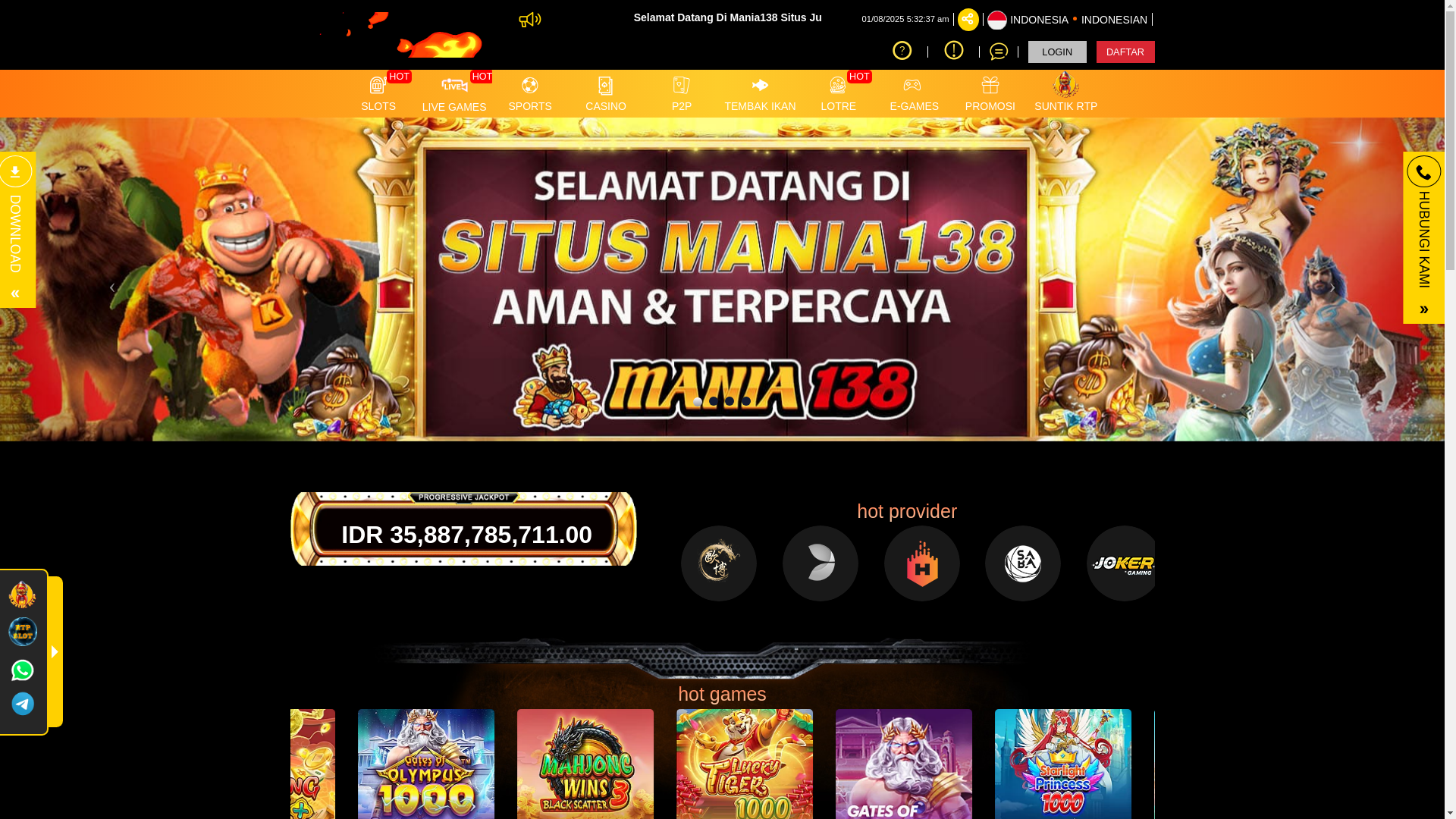 website screenshot of https://mania138x14.xyz/