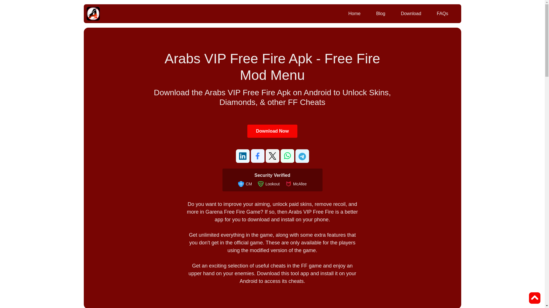 website screenshot of https://arabs-vip-free-fire.pages.dev/