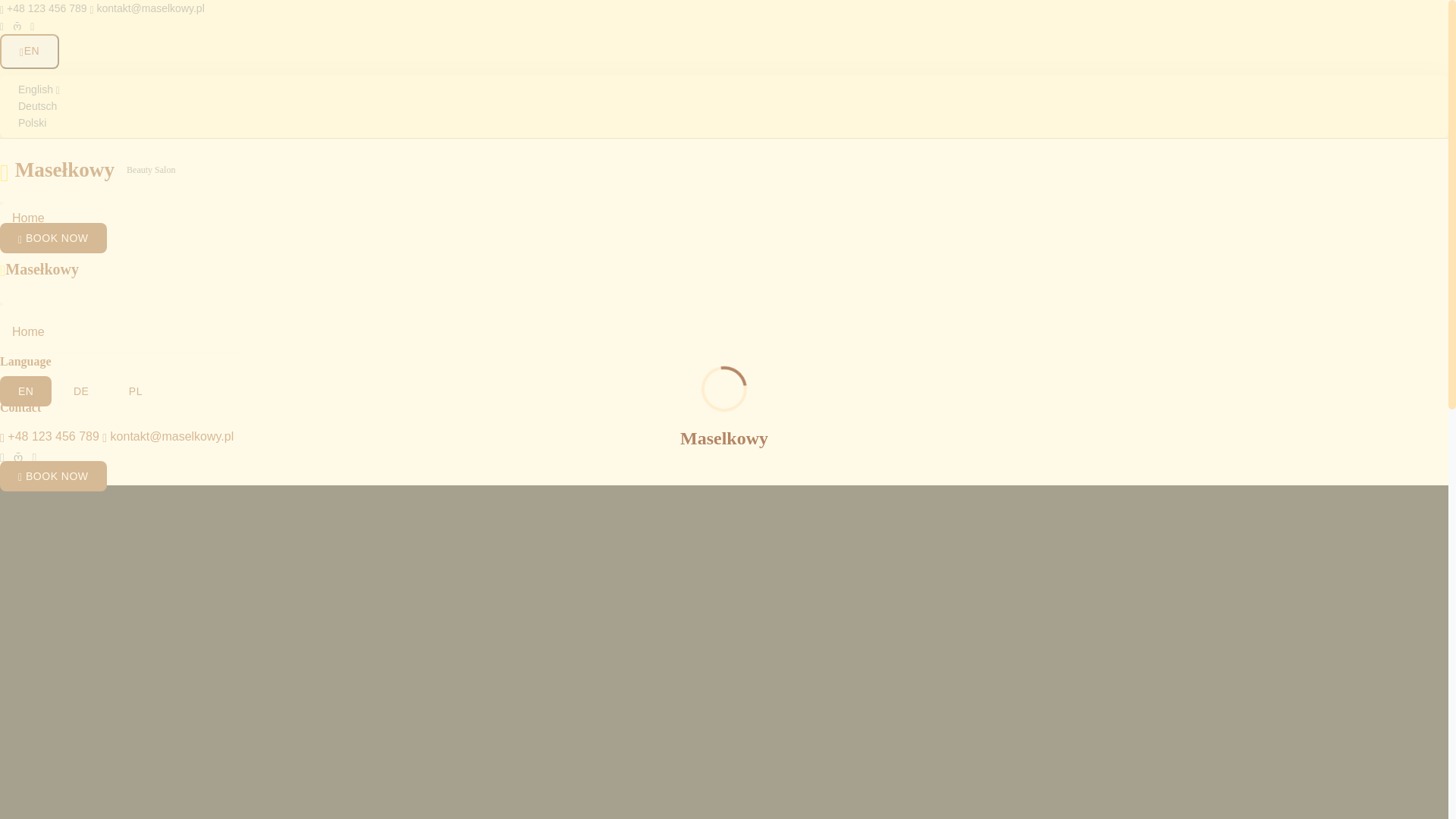 website screenshot of https://xn--masekowy-9ob.pl/