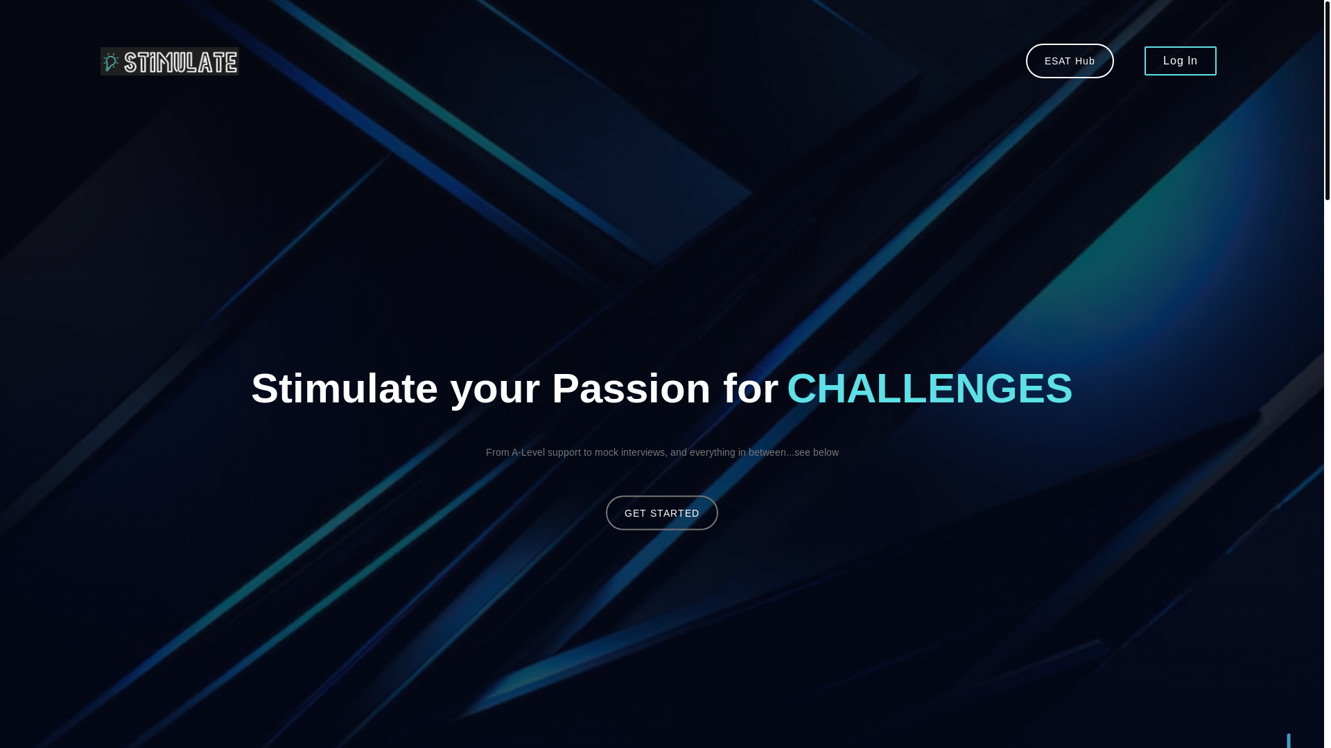 website screenshot of https://stimulate-learning.org/
