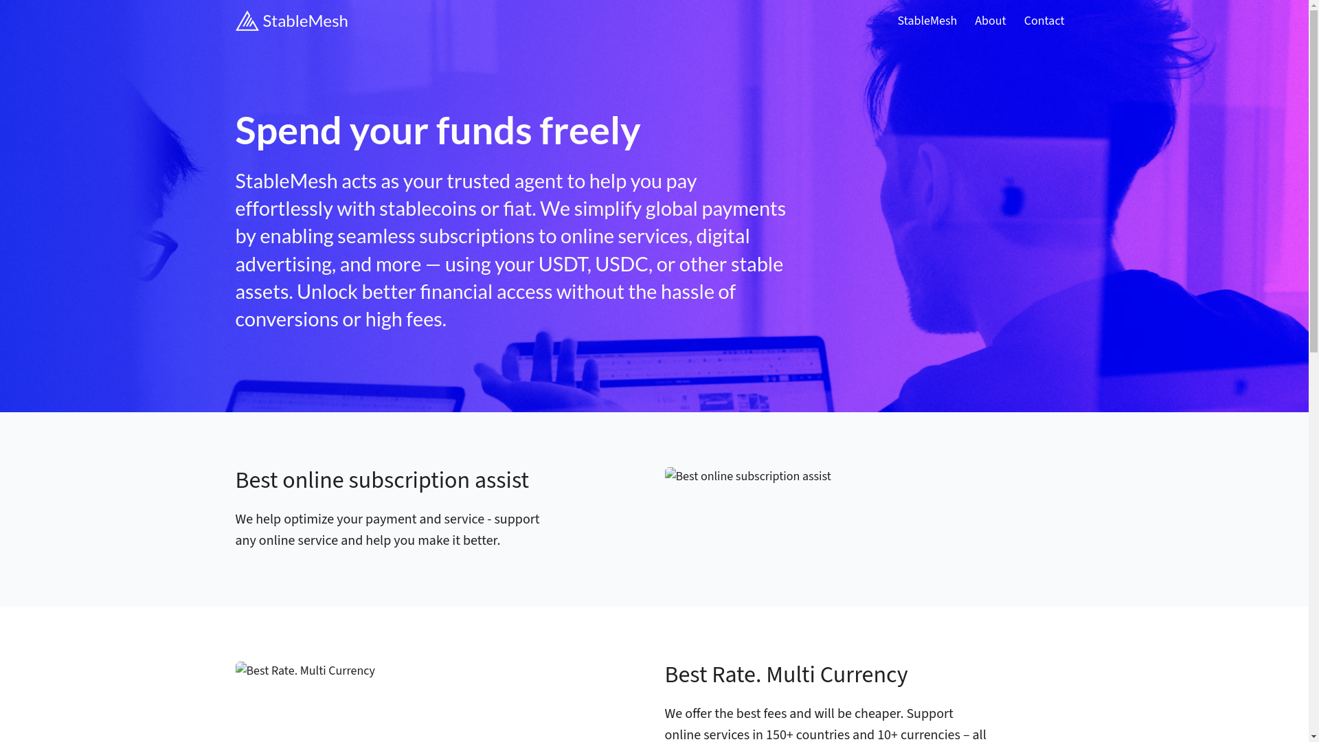 website screenshot of https://stablemesh-website.pages.dev/