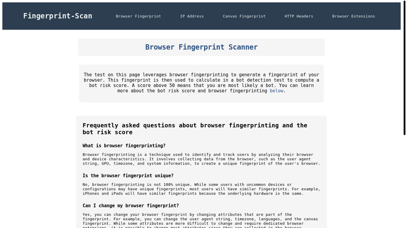 website screenshot of https://fingerprint-scan.com/