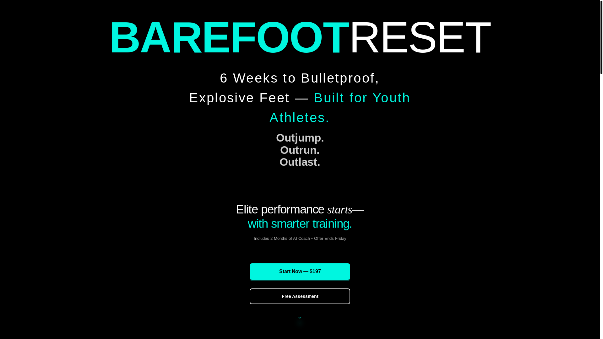 website screenshot of https://youthperformance-barefoot.pages.dev/
