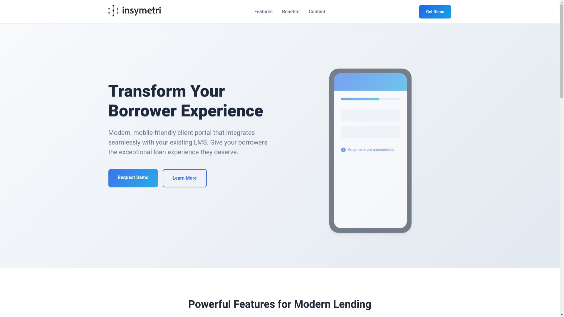 website screenshot of https://insymetri-homepage.pages.dev/