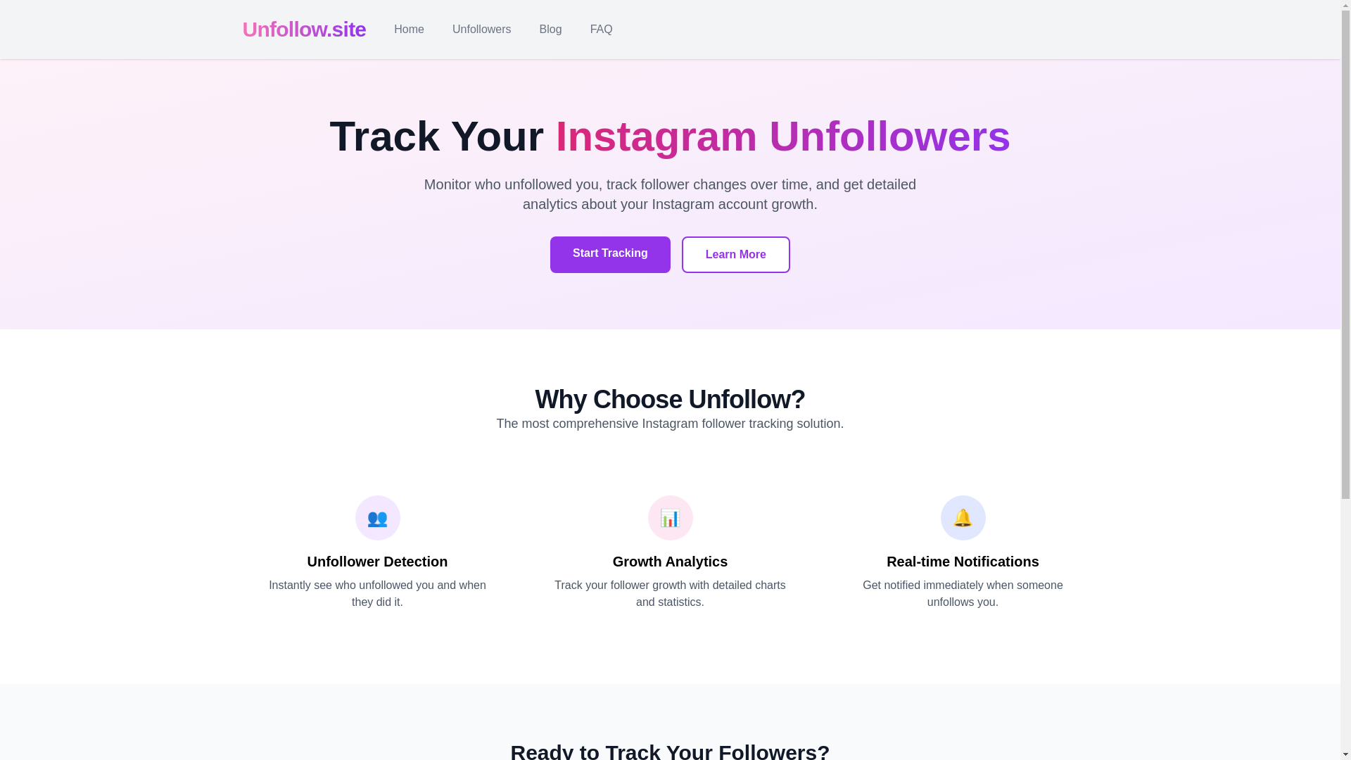 website screenshot of https://unfollow-site.pages.dev/