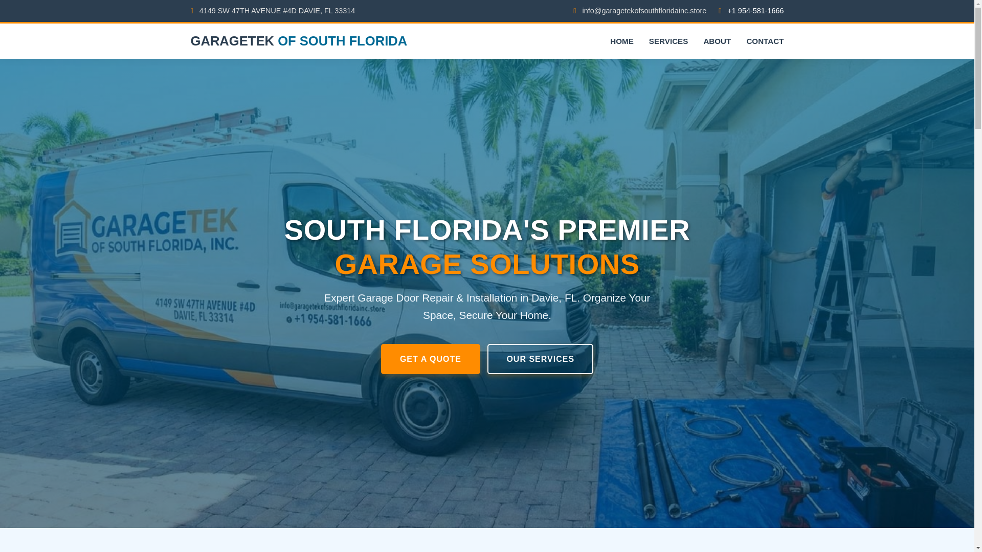 website screenshot of https://garagetekofsouthfloridainc.store/