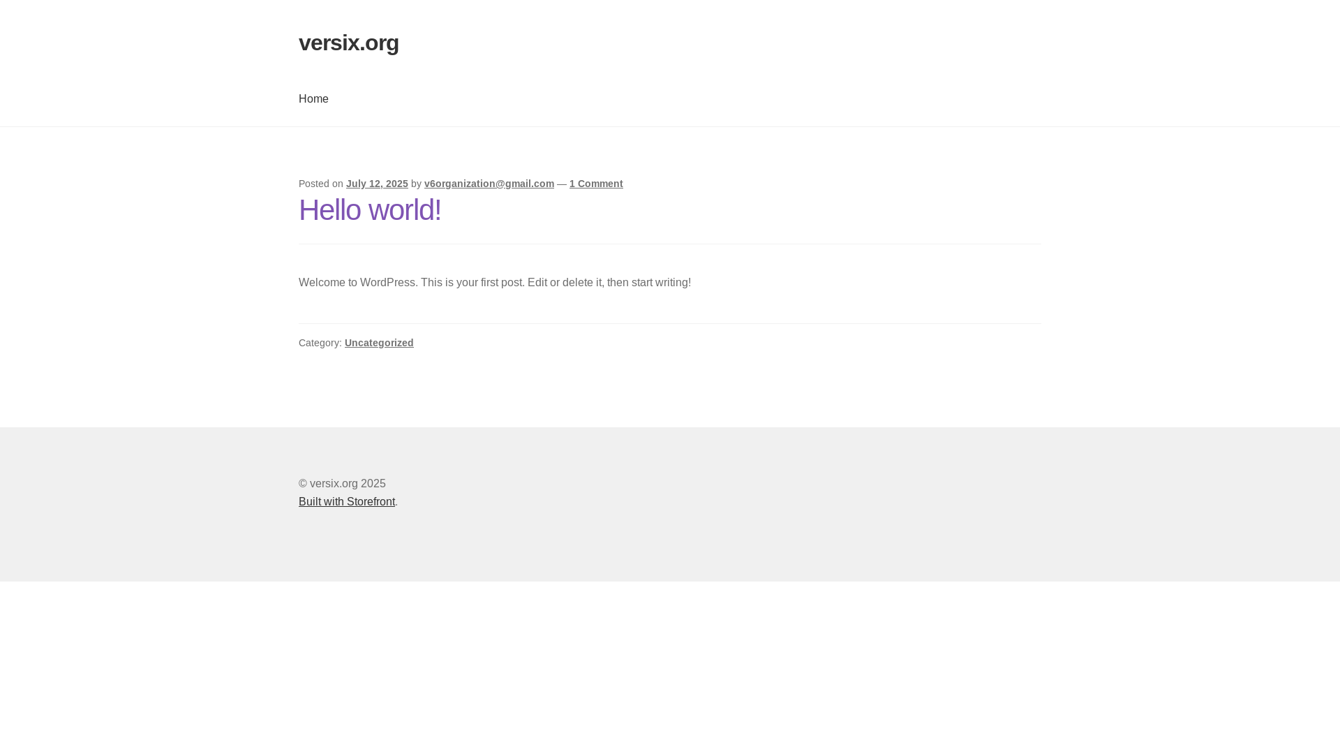 website screenshot of https://versix.org/