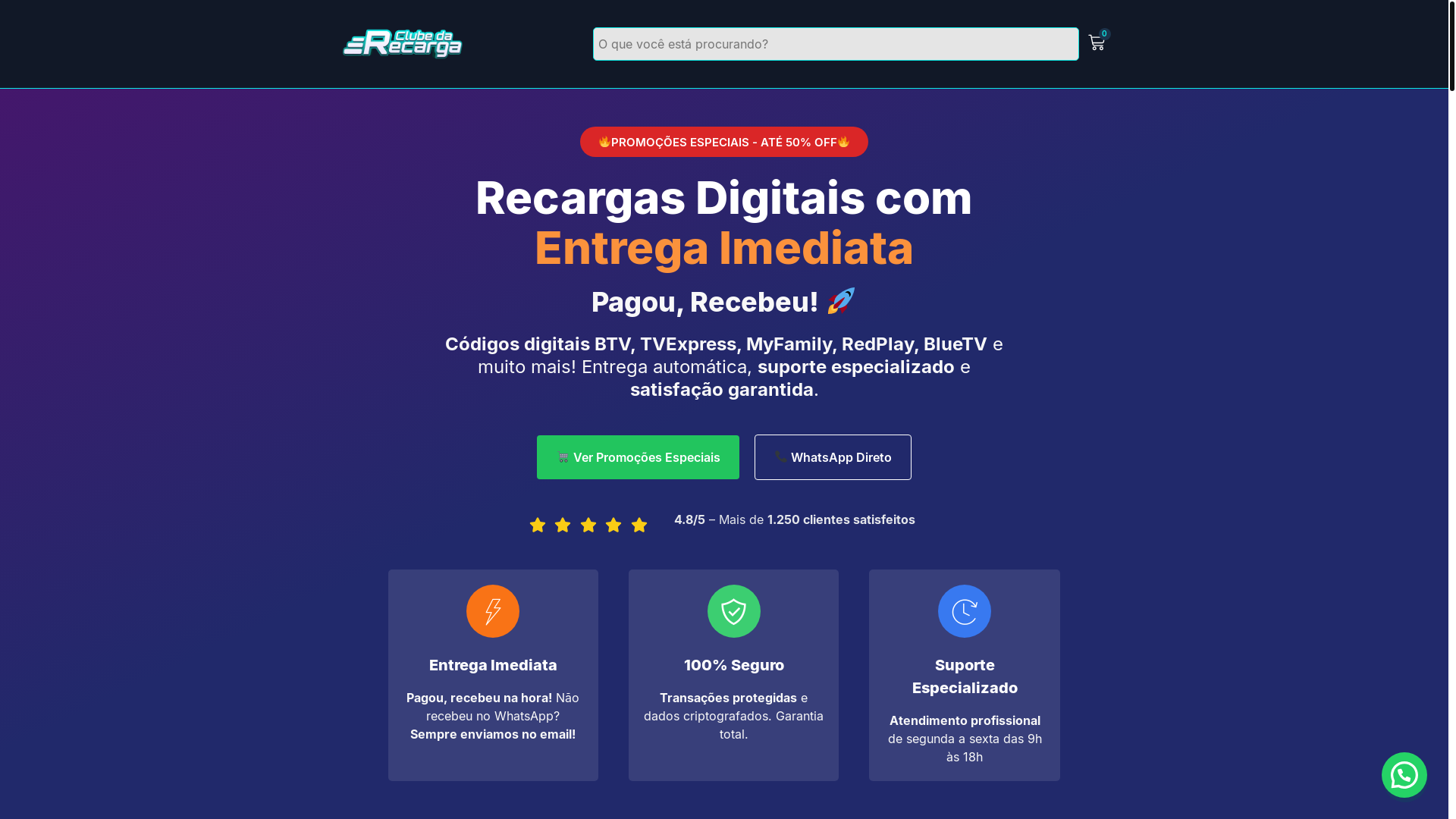 website screenshot of https://clubederecarga.com/