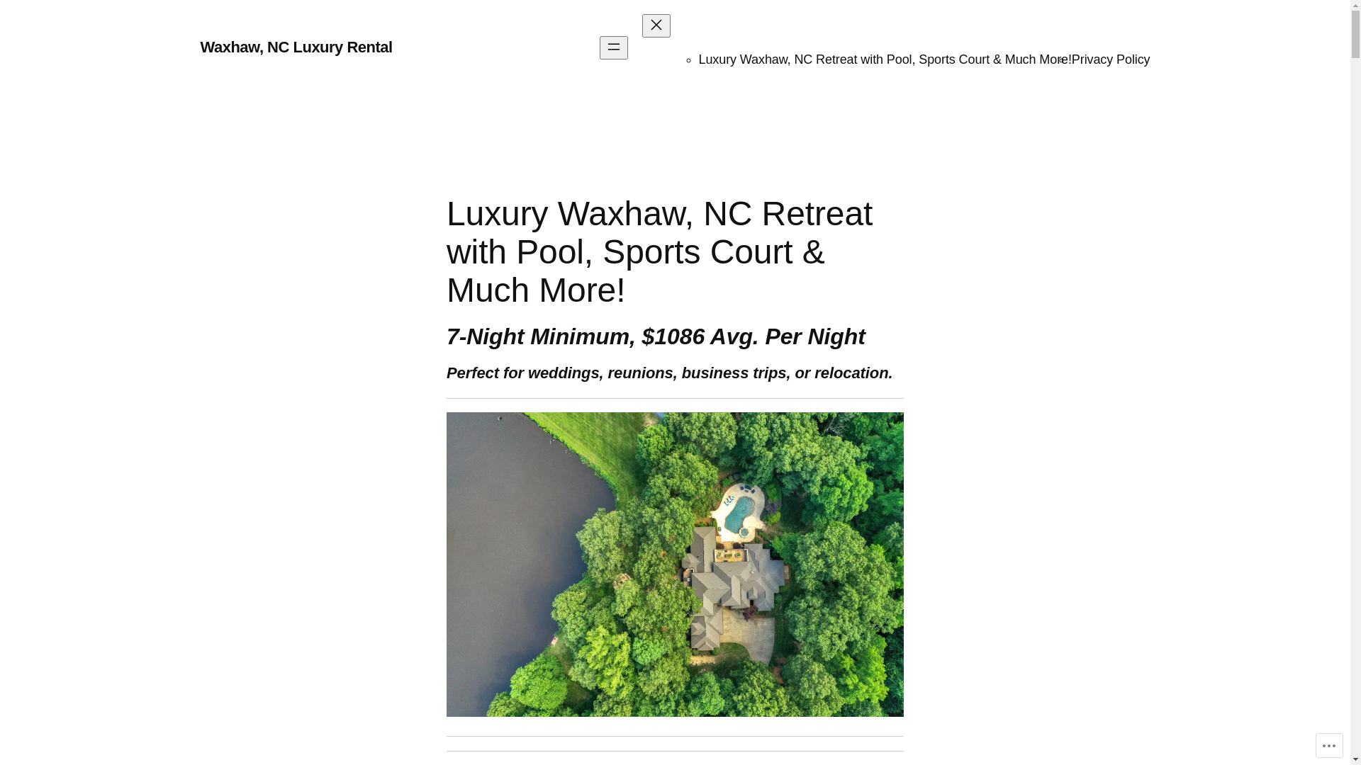 website screenshot of https://waxhawluxuryrental.com/