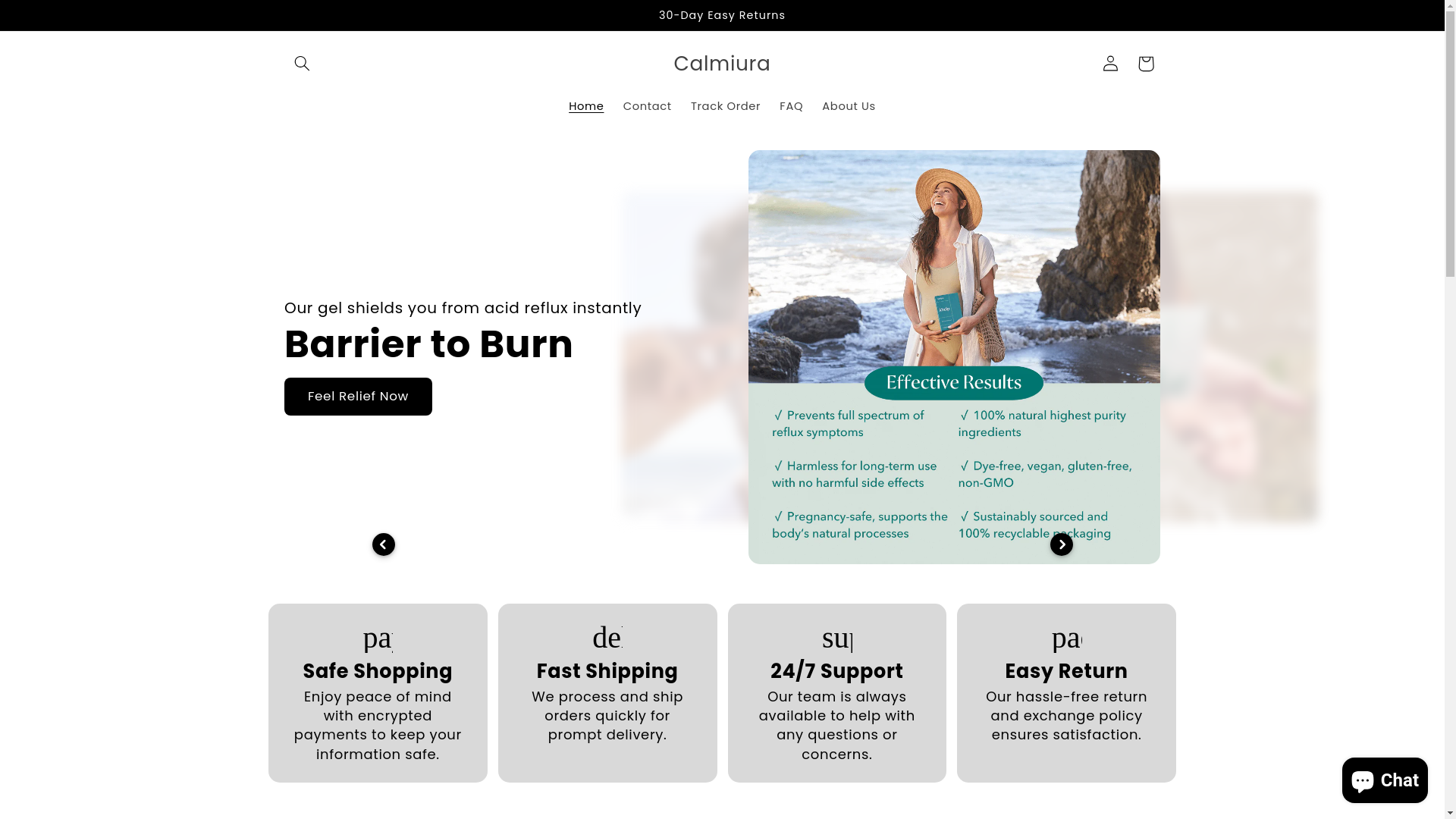 website screenshot of https://calmiura.space/