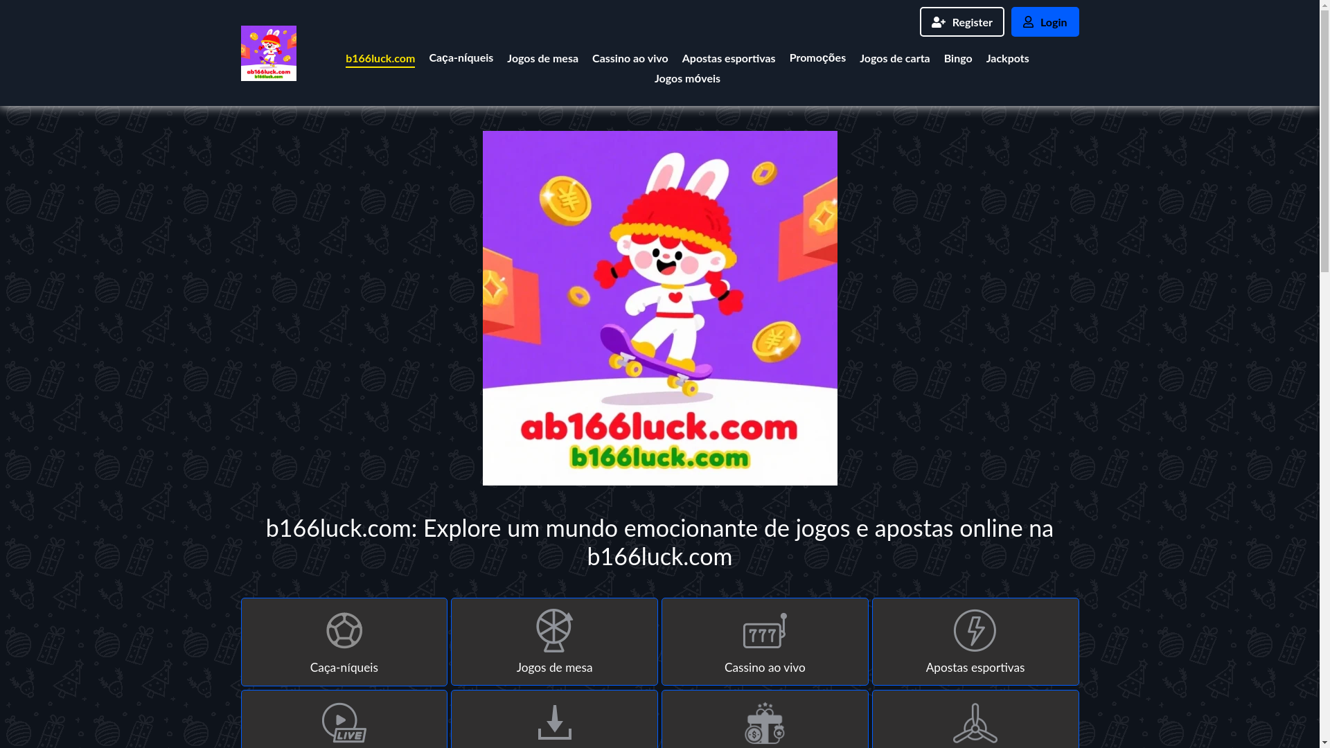 website screenshot of https://ab166luck.com/