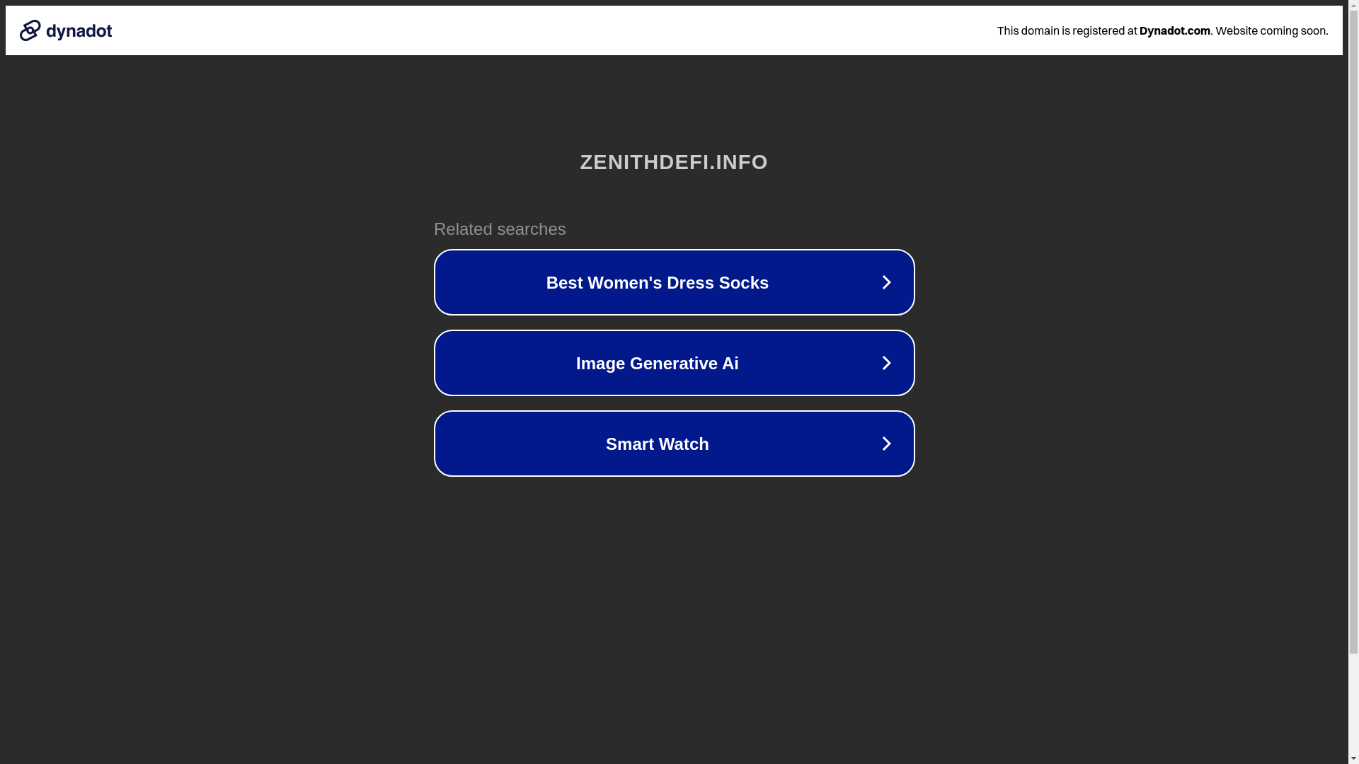 website screenshot of https://zenithdefi.info/