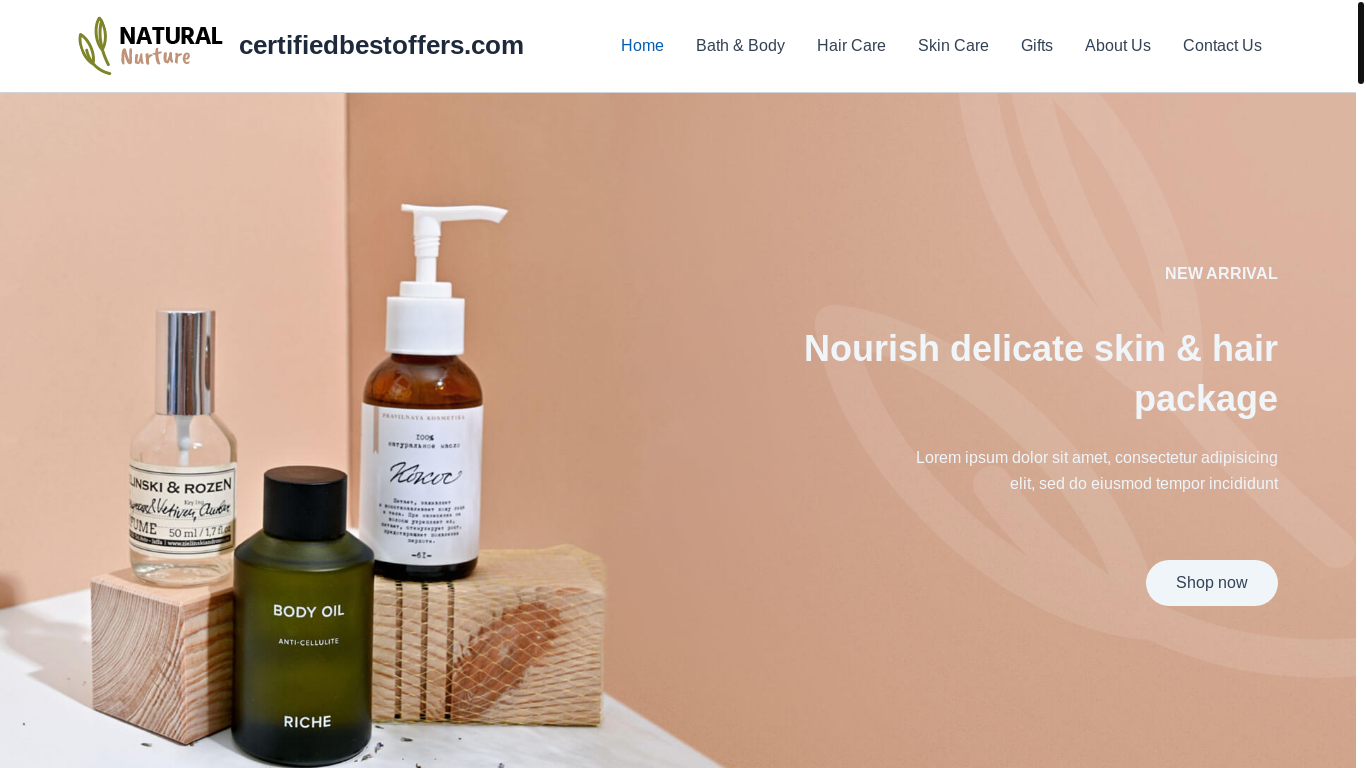 website screenshot of https://certifiedbestoffers.com/
