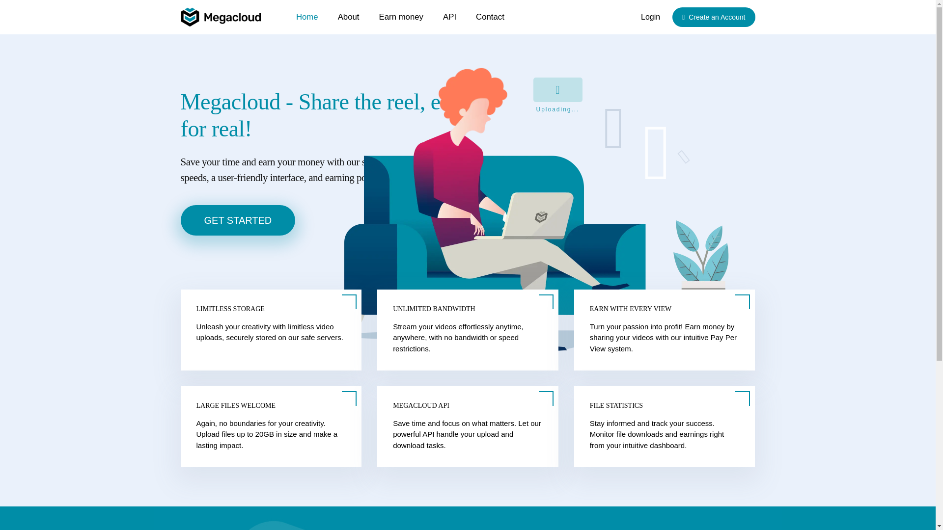 website screenshot of https://megacloud.blog/