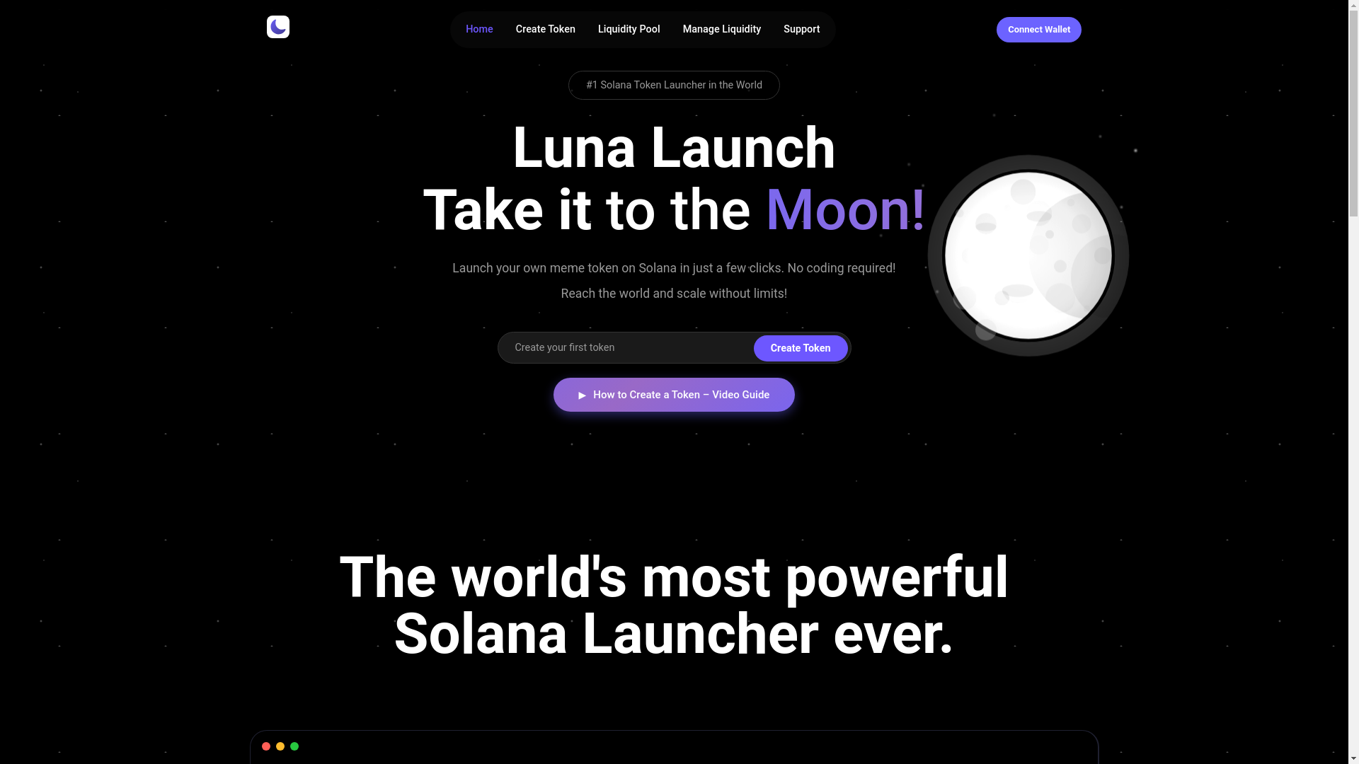 website screenshot of https://launchsolcore.com/