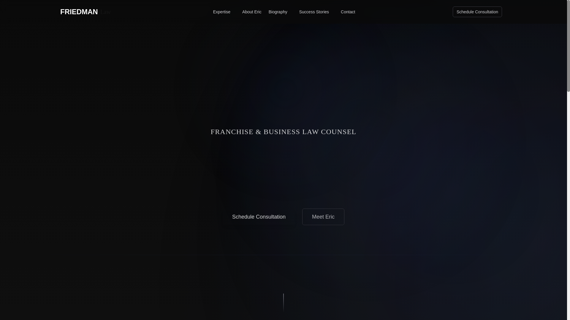 website screenshot of https://ericfriedmanlaw.com/