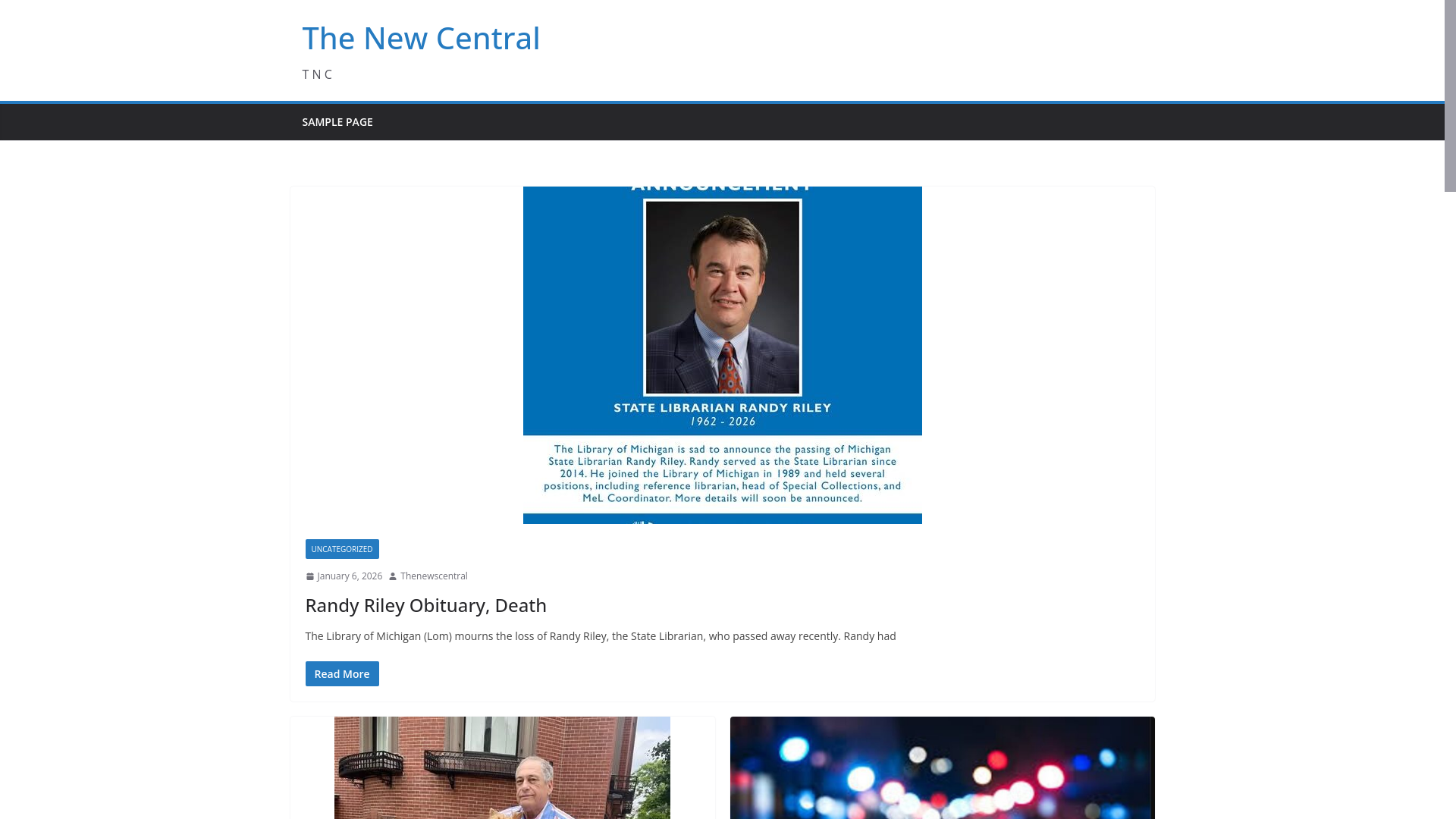 website screenshot of https://thenewscentral.site/