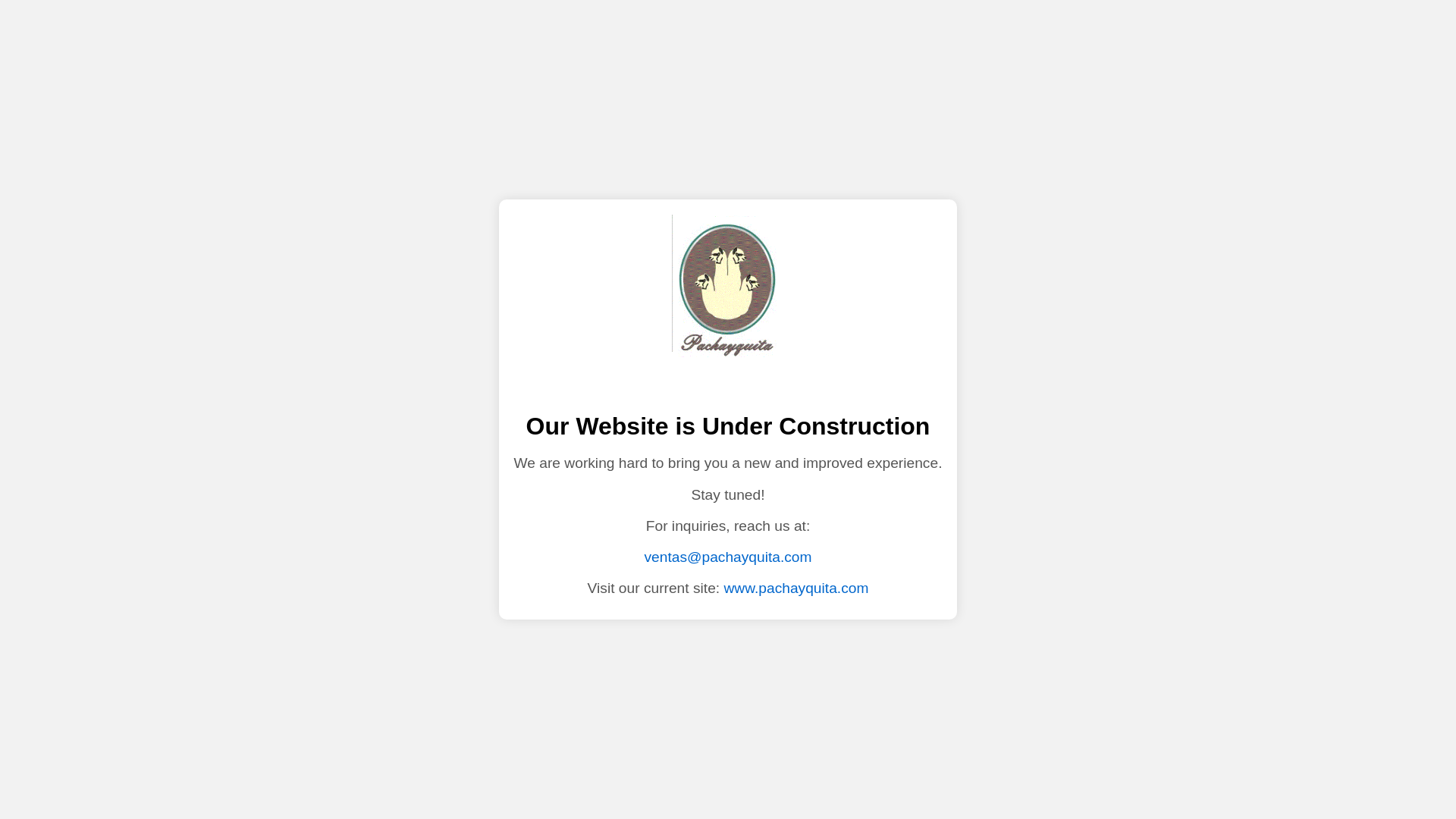 website screenshot of https://pachayquita.com/