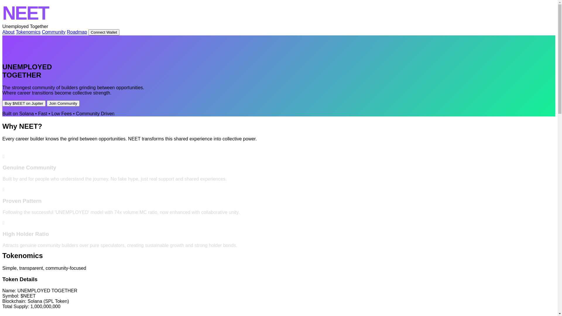 website screenshot of https://neettoken-test.online/