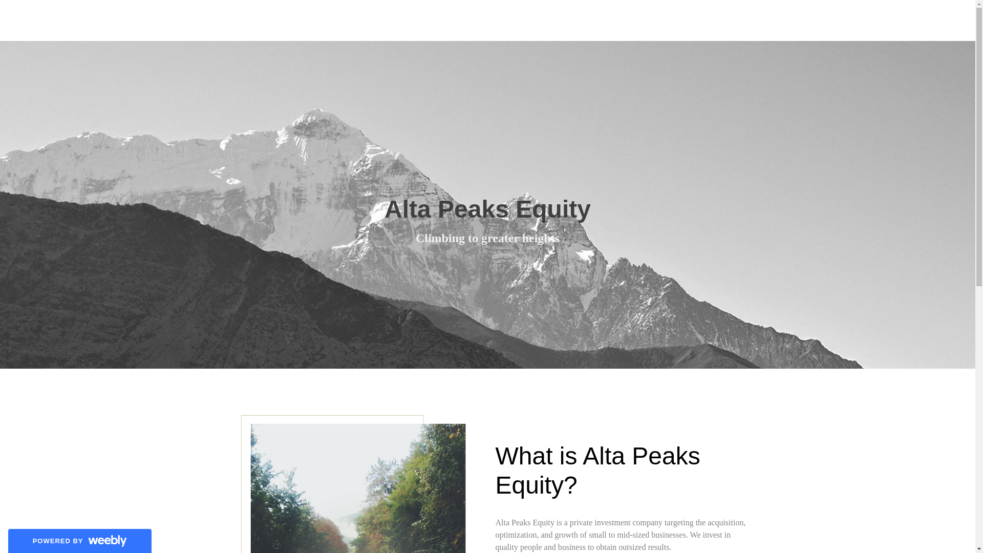 website screenshot of https://altapeaksequity.com/
