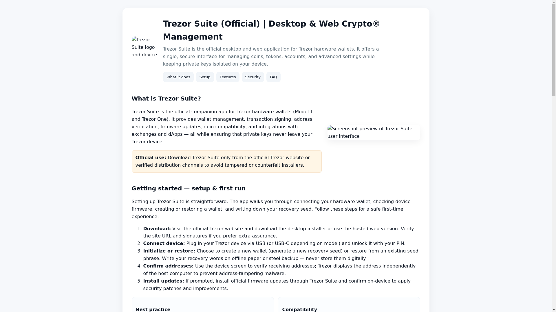 website screenshot of https://trezer-bridg-faq.pages.dev/