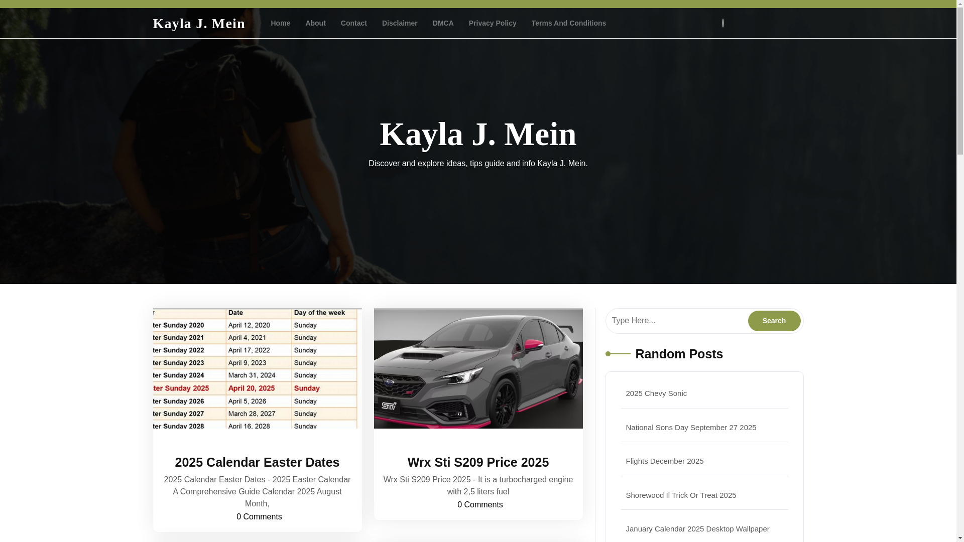 website screenshot of https://kaylajmein.pages.dev/
