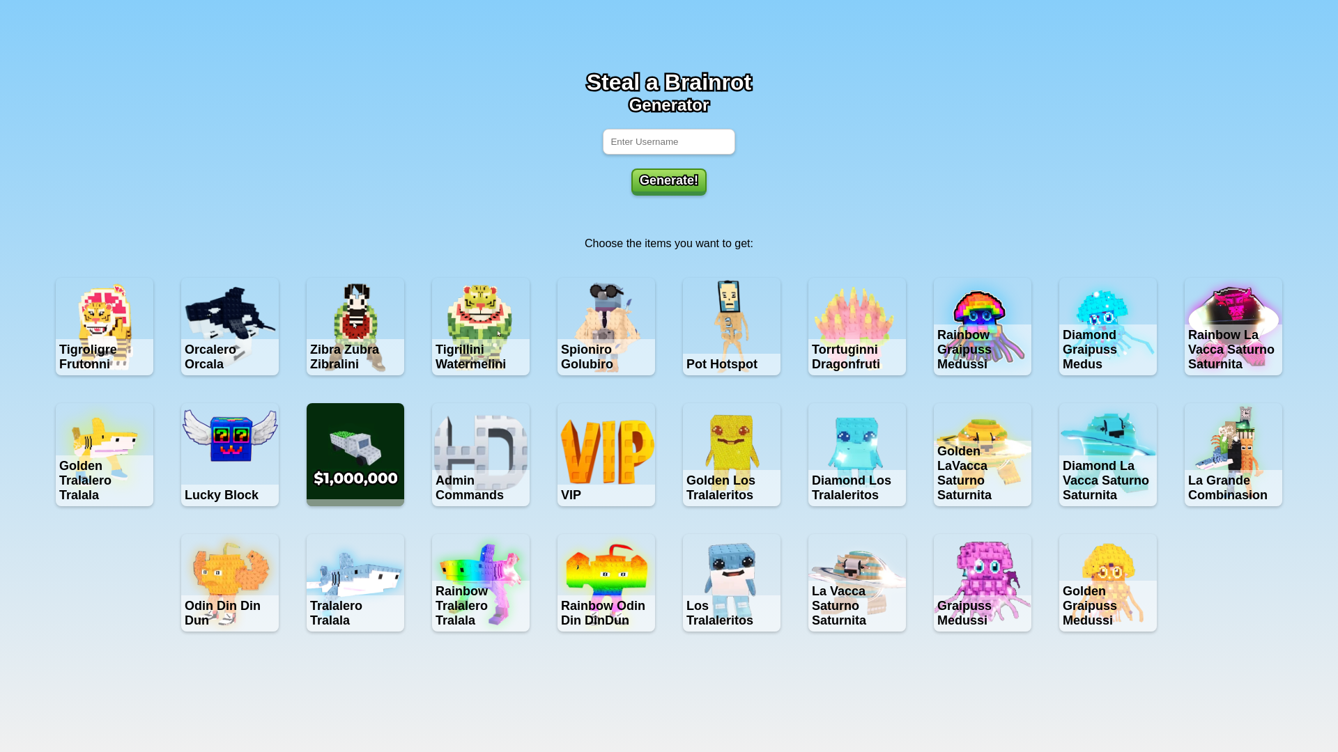 website screenshot of https://stealabrainrot-6wj.pages.dev/