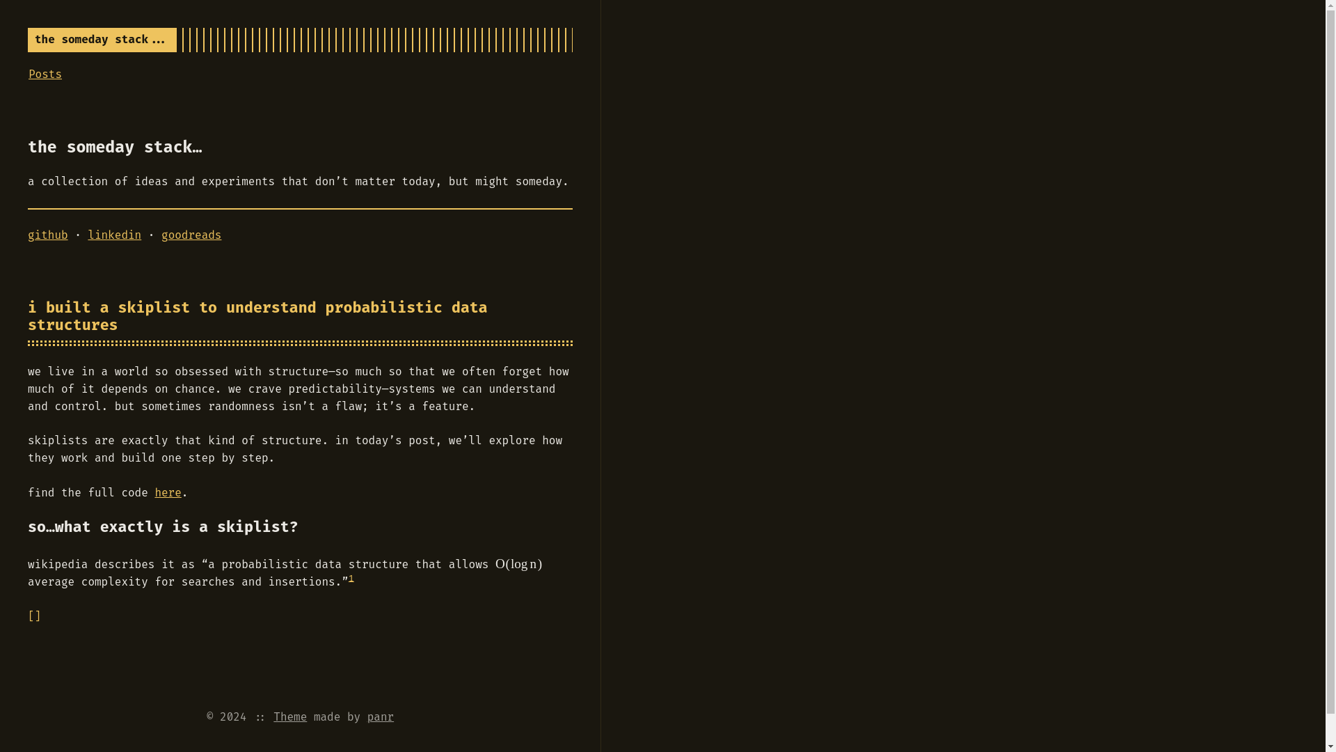 website screenshot of https://somedaystack.com/