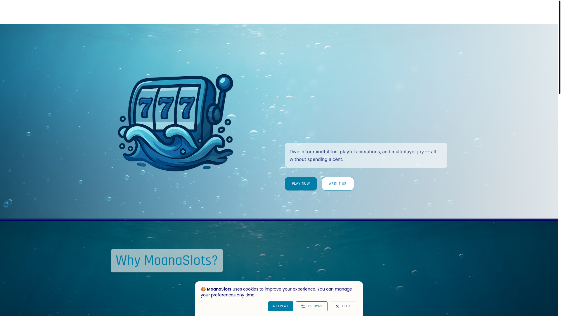 website screenshot of https://moanaslots.online/