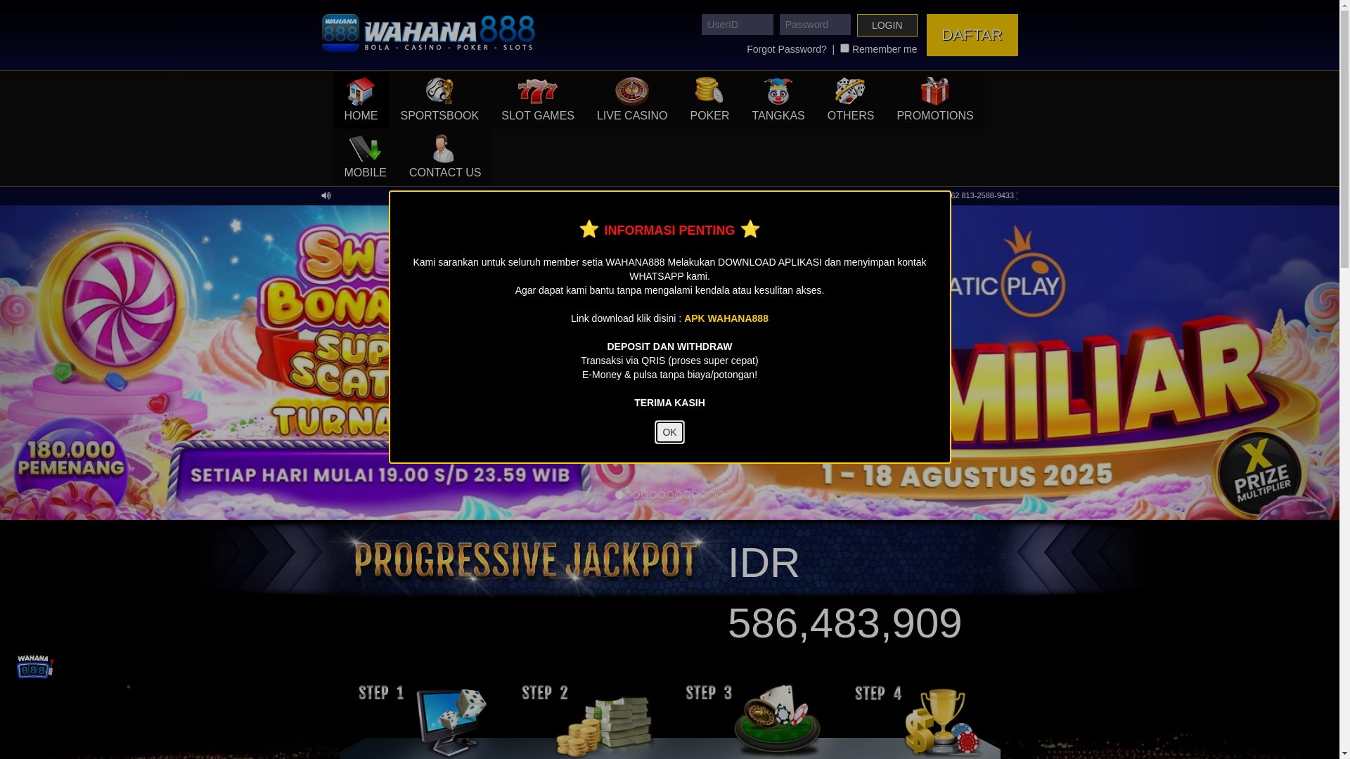 website screenshot of https://wahanaduit.com/