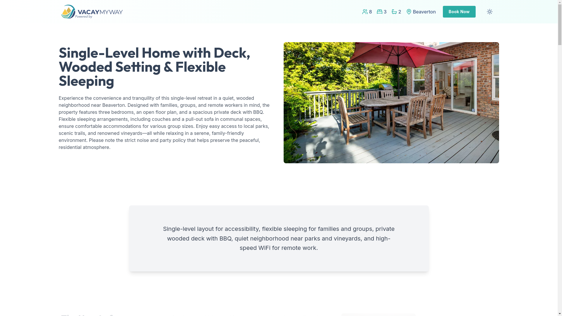 website screenshot of https://peacefulcooper.holiday/