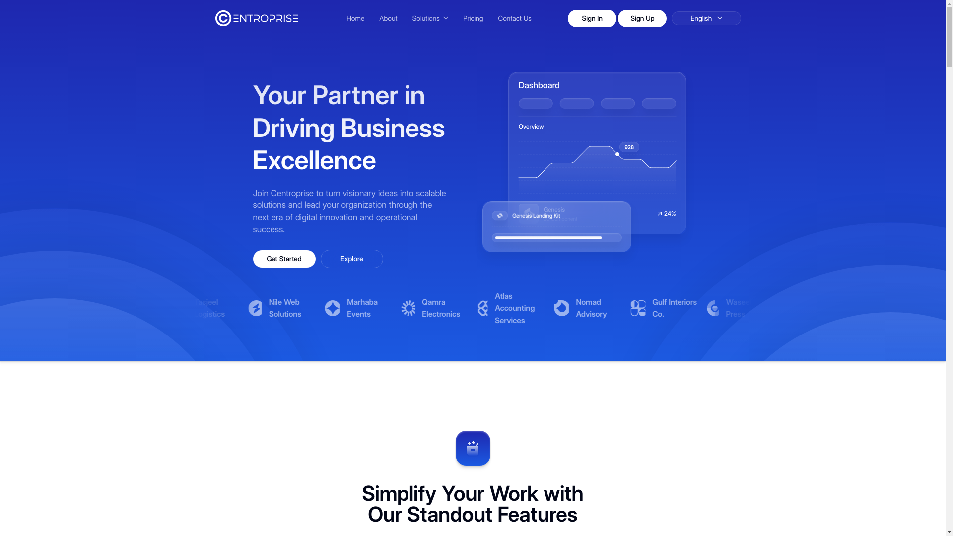website screenshot of https://centro-site.pages.dev/
