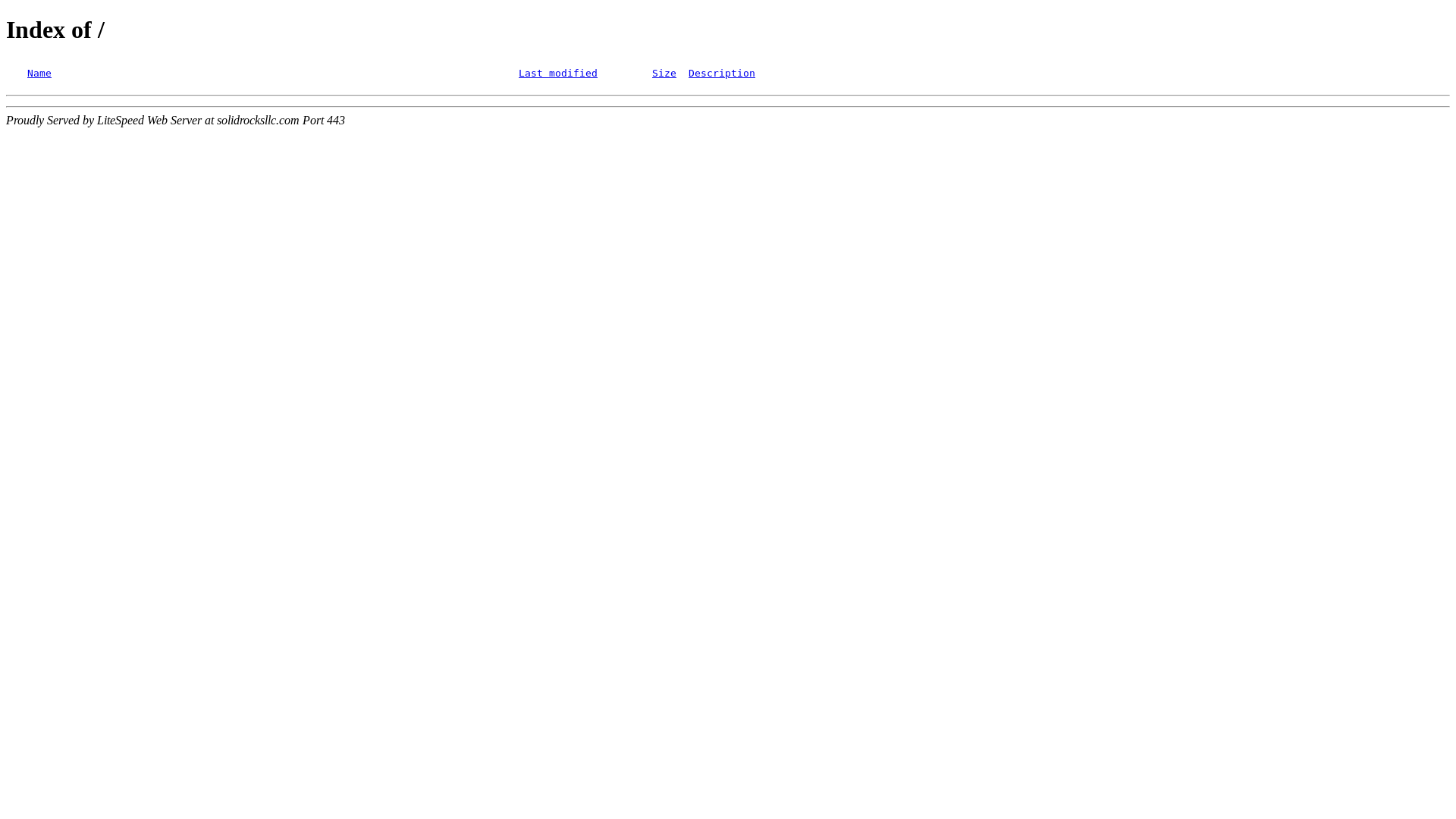 website screenshot of https://solidrocksllc.com/