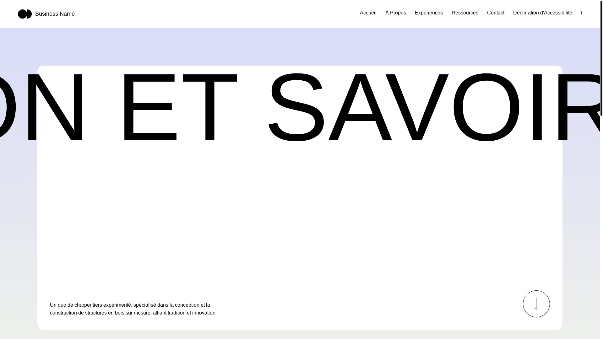 website screenshot of https://lescharpentiersdulac.fr/