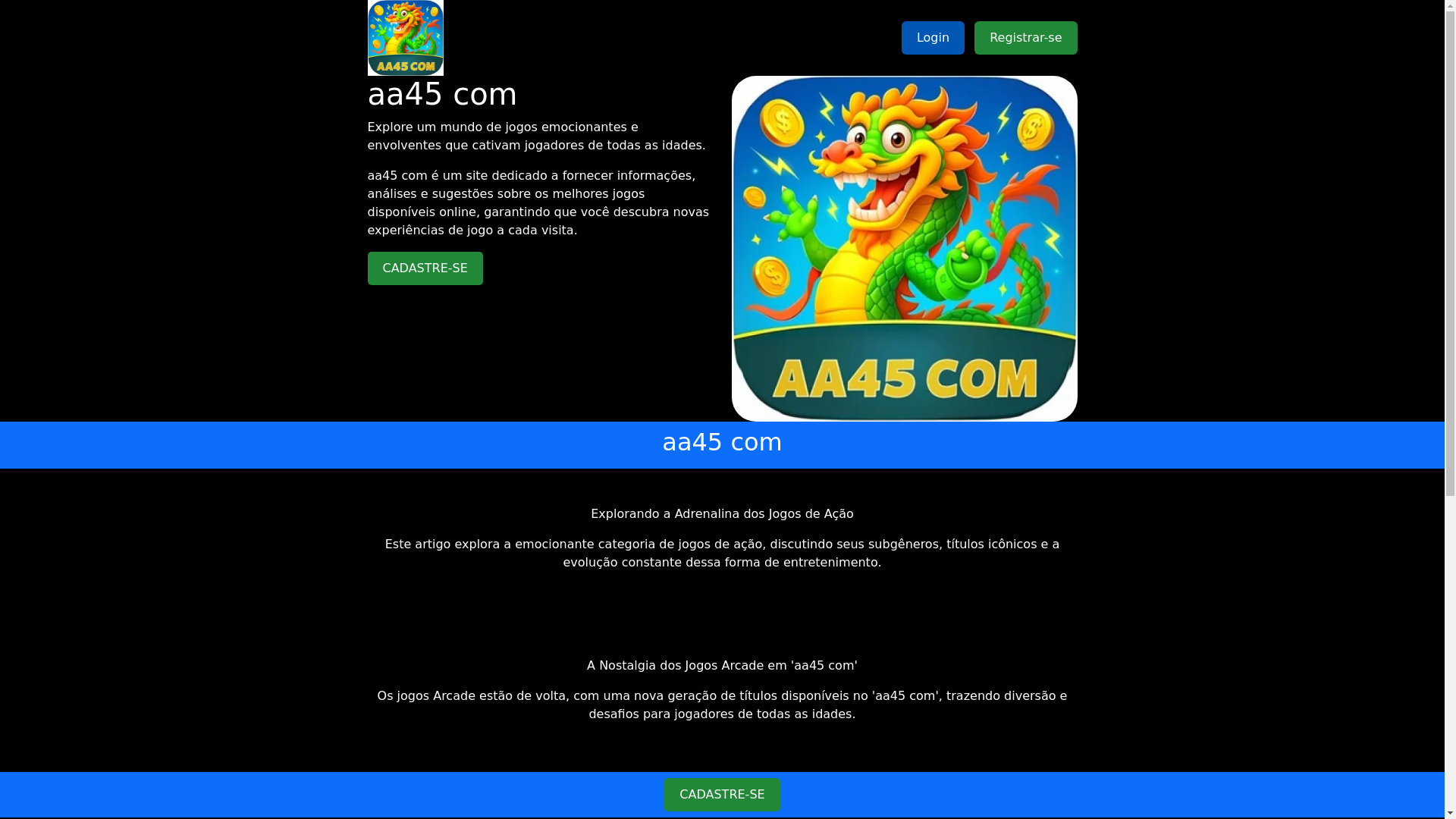 website screenshot of https://aa45com.org/