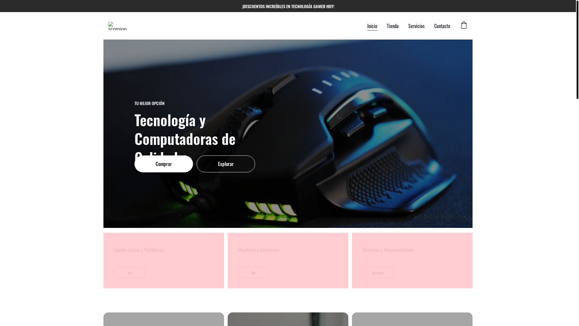 website screenshot of https://scorpiontec.com.co/