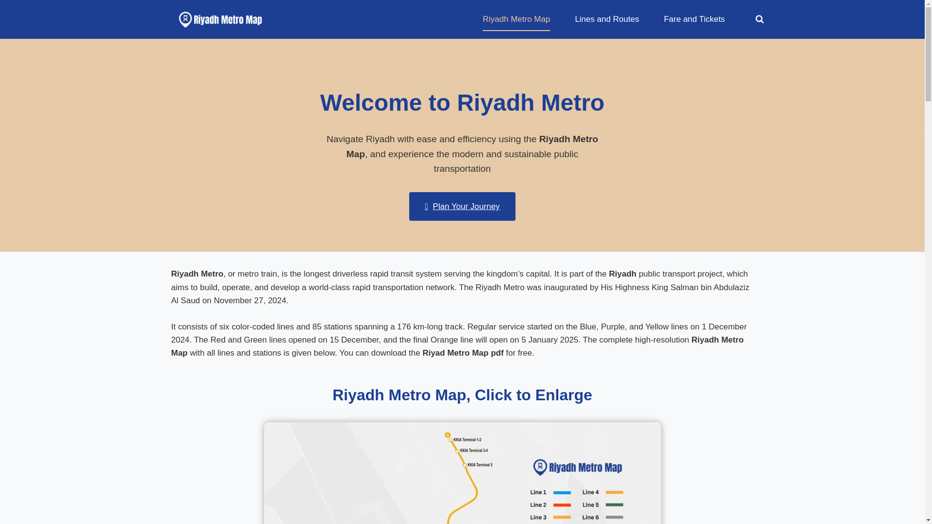 website screenshot of https://riyadhmetromap.info/