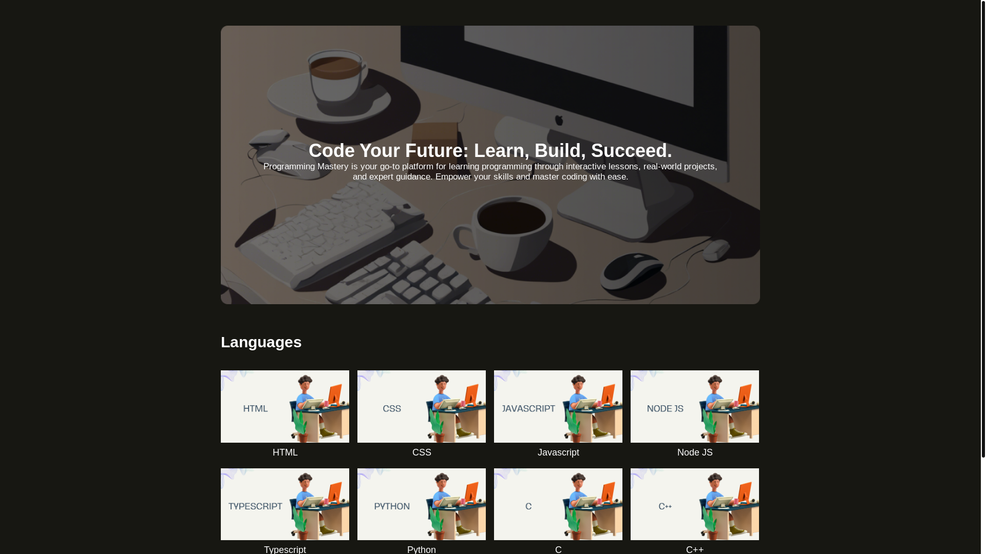 website screenshot of https://programmingmastery.pages.dev/