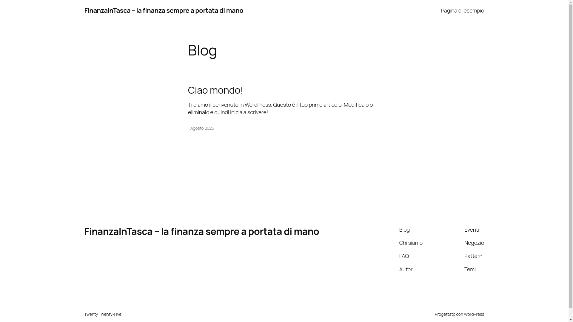 website screenshot of https://finanzaintasca.it/