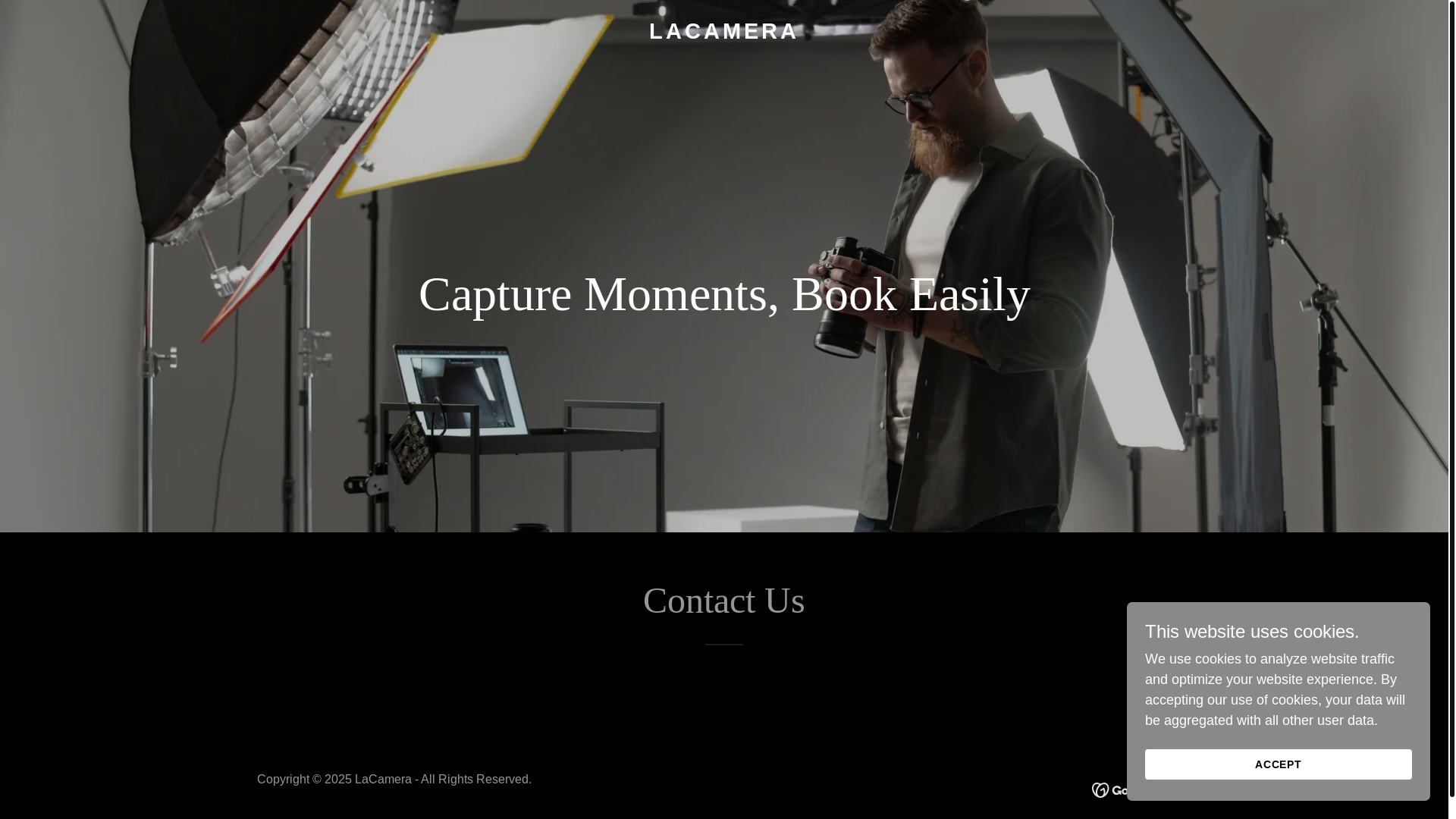 website screenshot of https://lacamera.in/