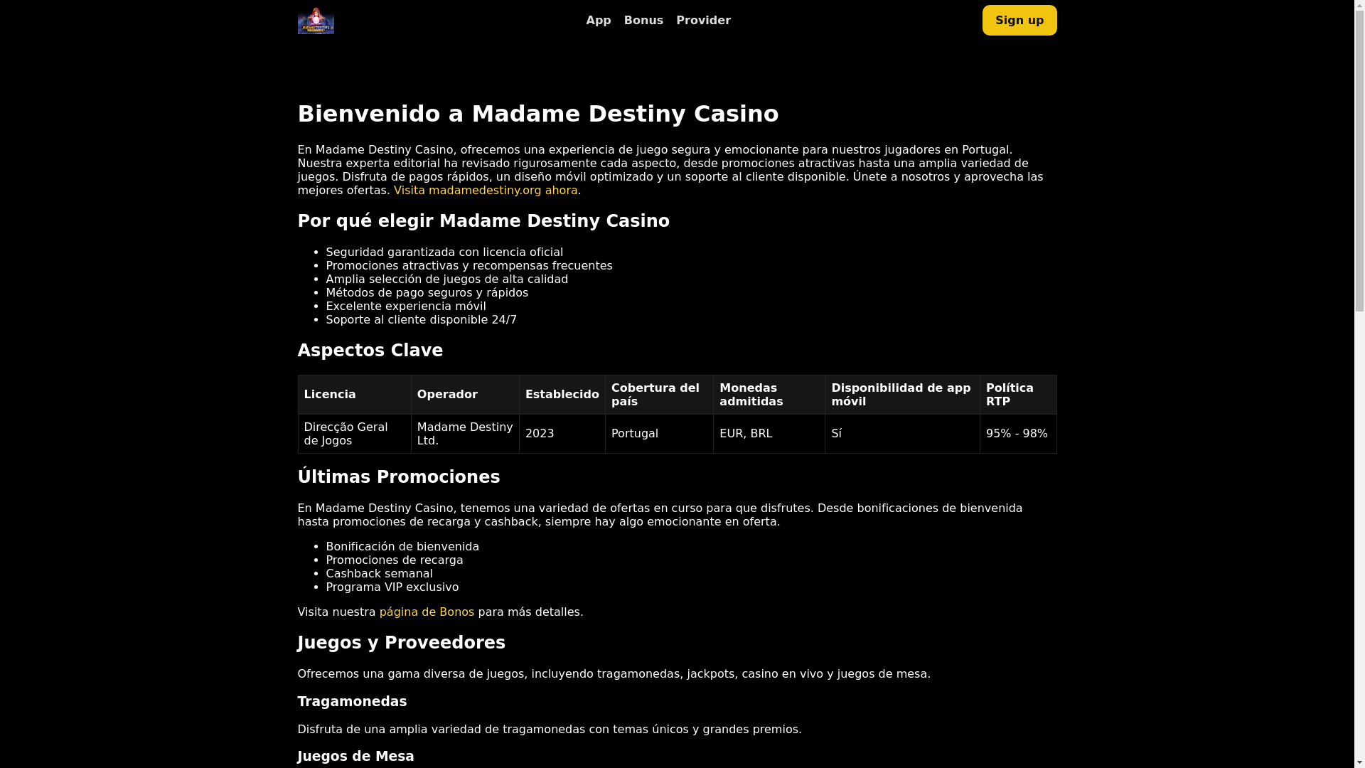 website screenshot of https://madamedestiny-org.pages.dev/