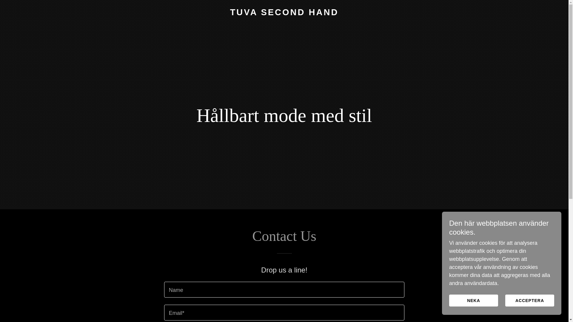 website screenshot of https://tuvasecondhand.com/